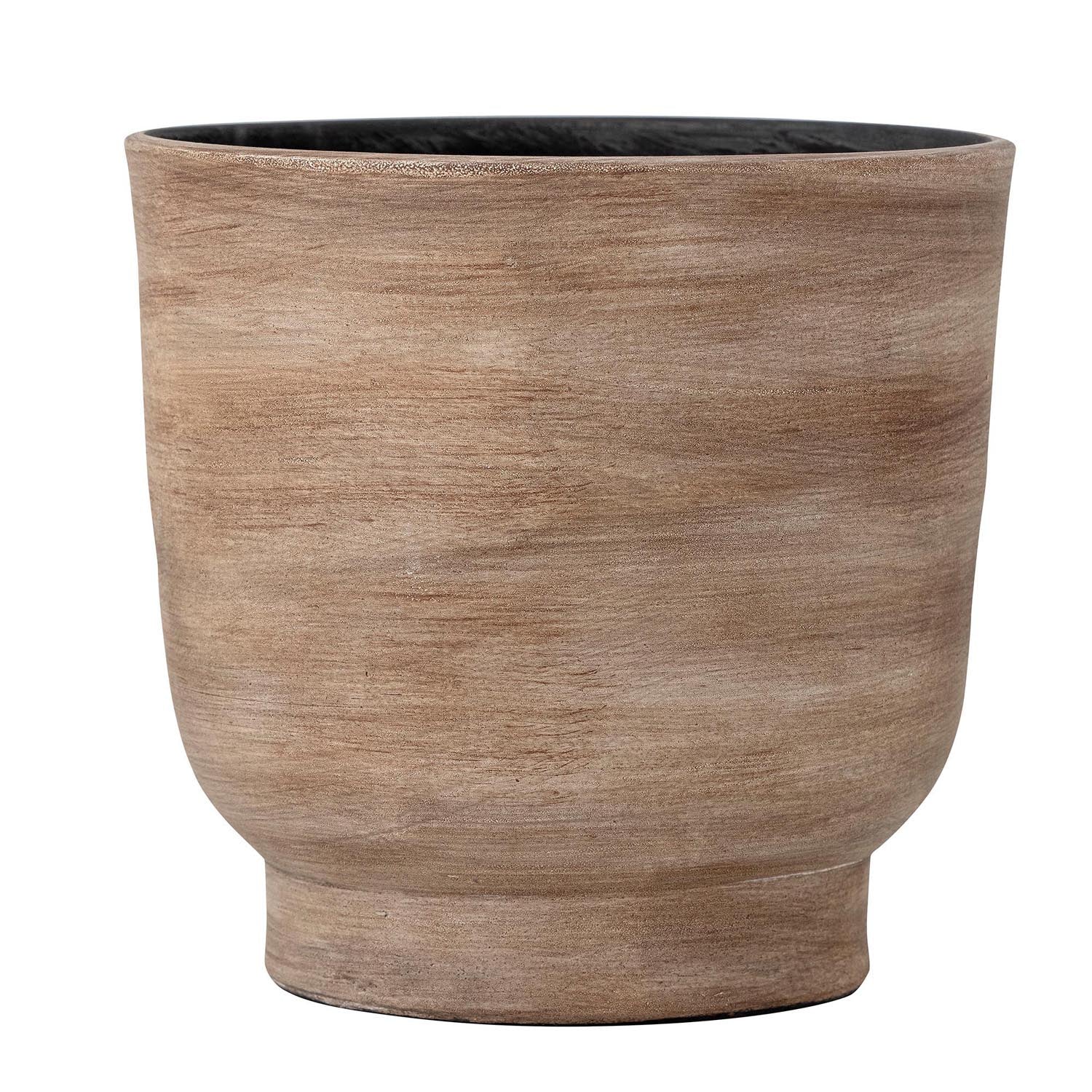 Der Venca Deko-Blumentopf aus Terrakotta in Braun von Bloomingville vereint rustikale Optik mit Funktionalität für Innen- und Aussenbereiche.