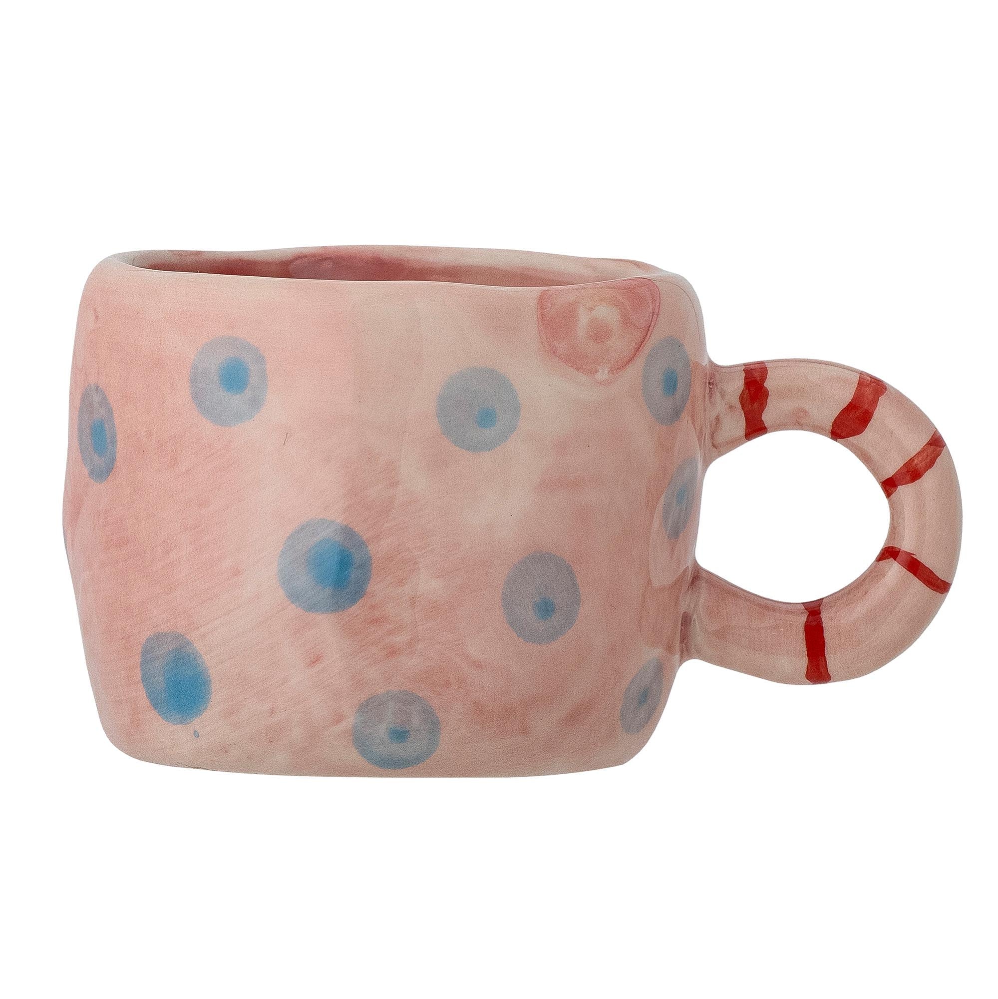 Nini Tasse, Rose, Steingut in Rose präsentiert im Onlineshop von KAQTU Design AG. Tasse ist von Bloomingville