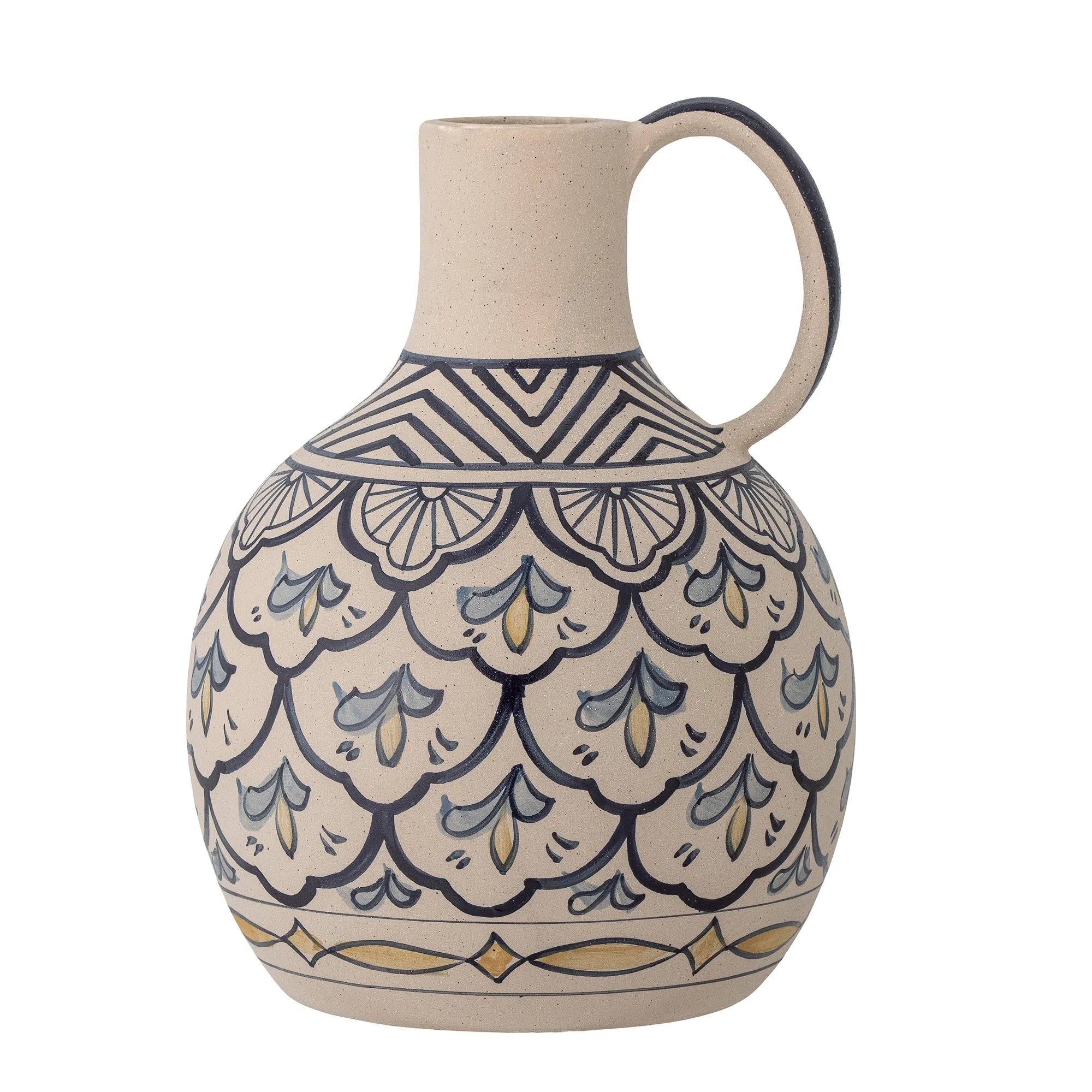 Nadya Vase, Blue, Steingut