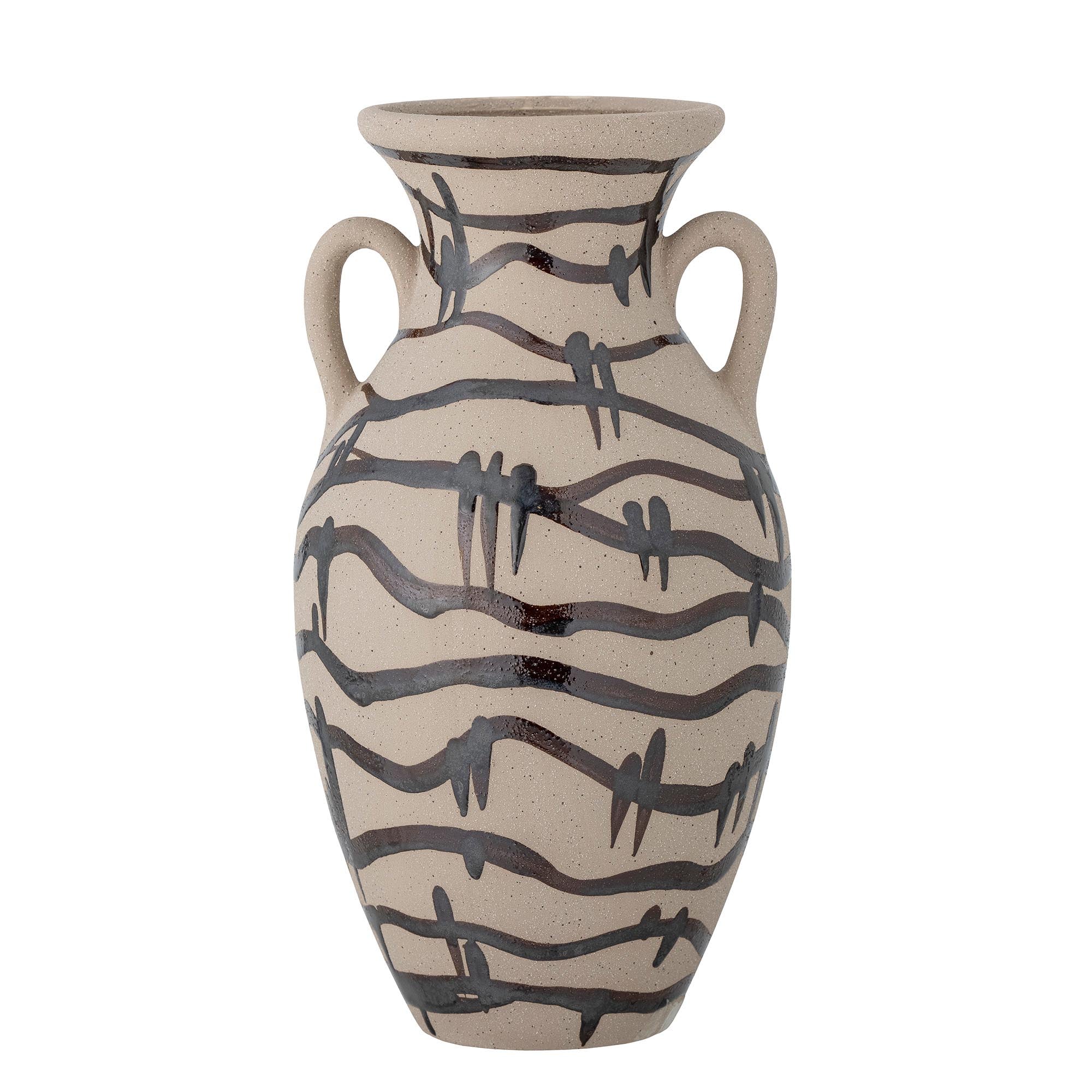 Ohana Vase, Schwarz, Steingut in Black präsentiert im Onlineshop von KAQTU Design AG. Vase ist von Bloomingville