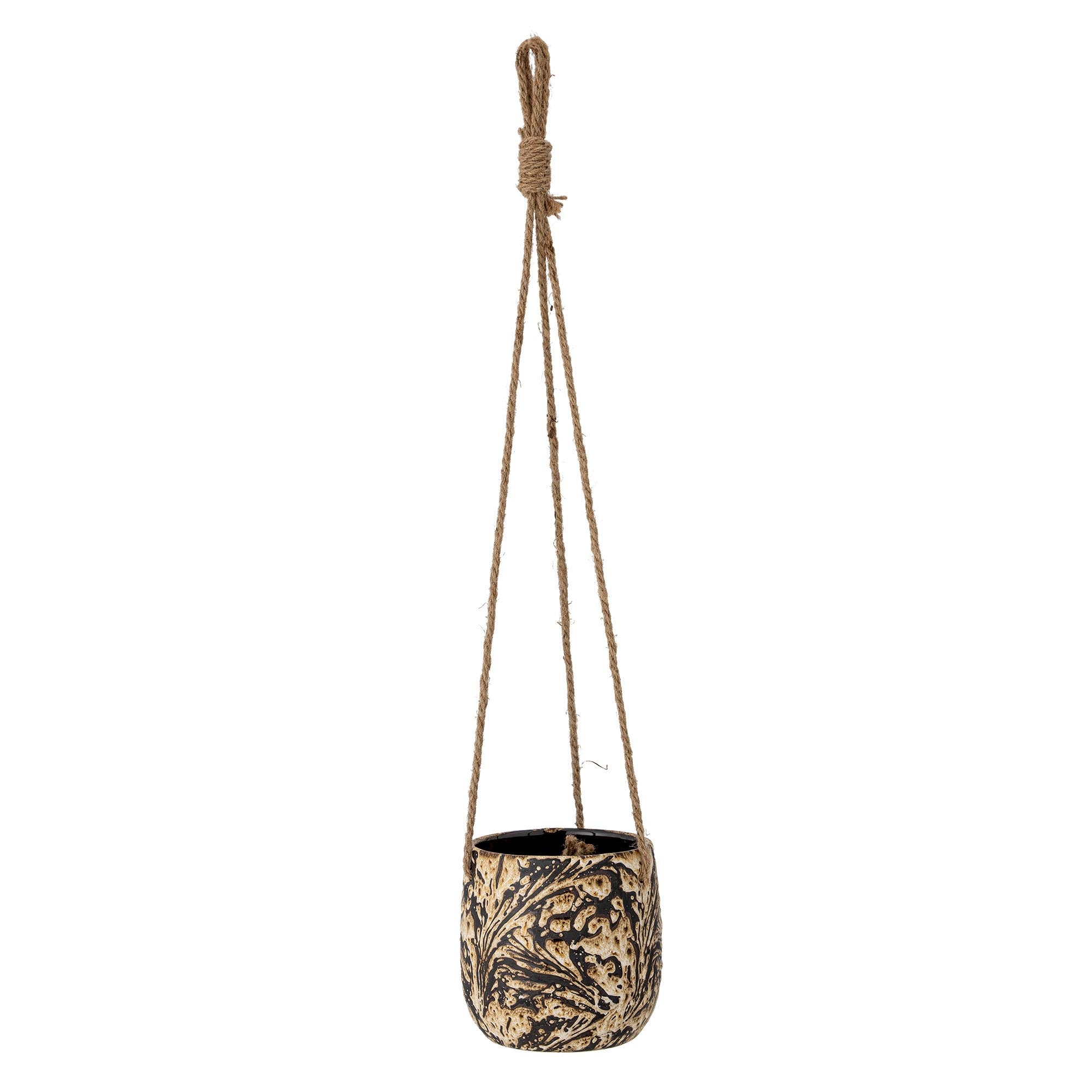 Moghis Blumentopf, hängend, Braun, Steingut in Brown präsentiert im Onlineshop von KAQTU Design AG. Pflanzentopf hängend ist von Bloomingville