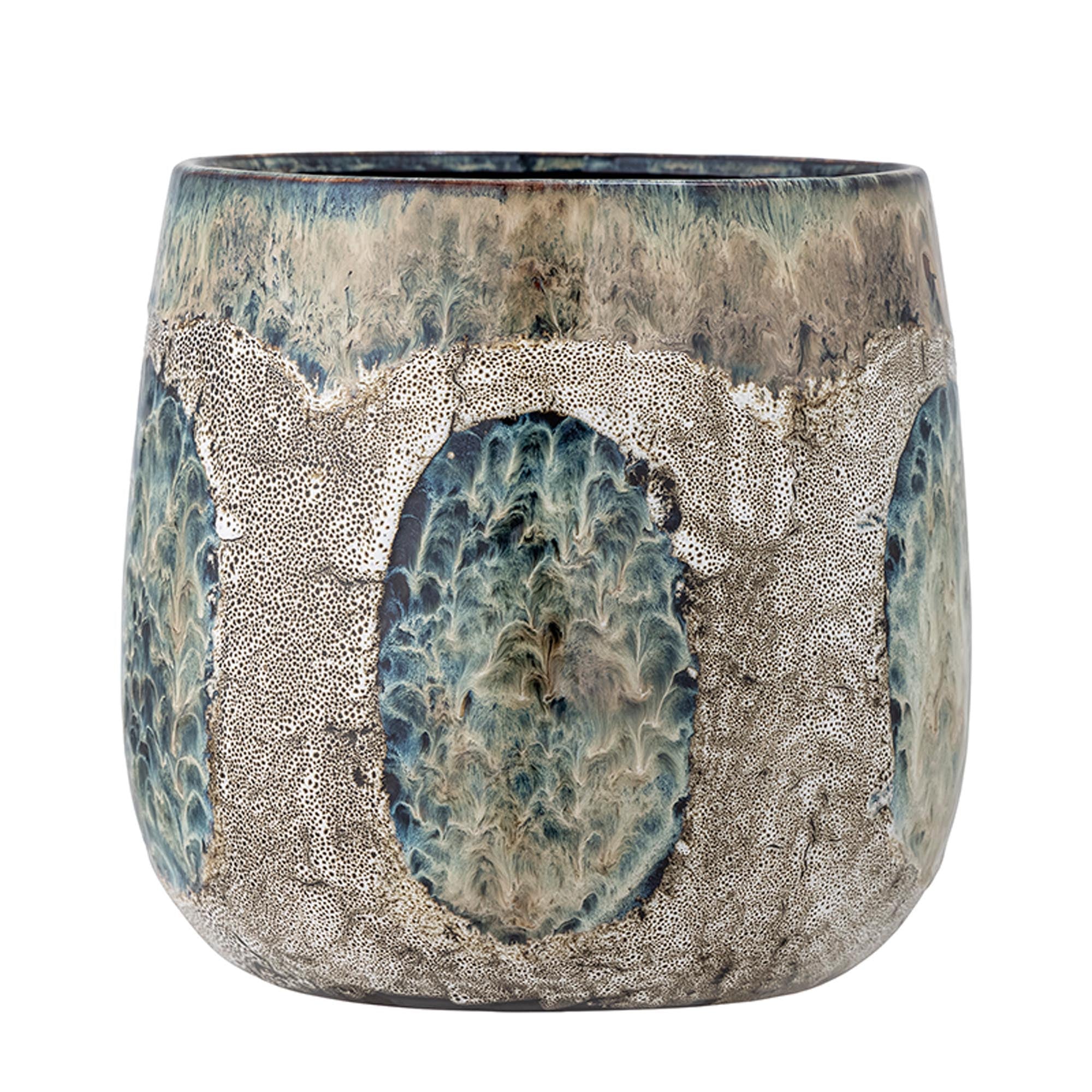 Cophia Blumentopf, Blue, Steingut