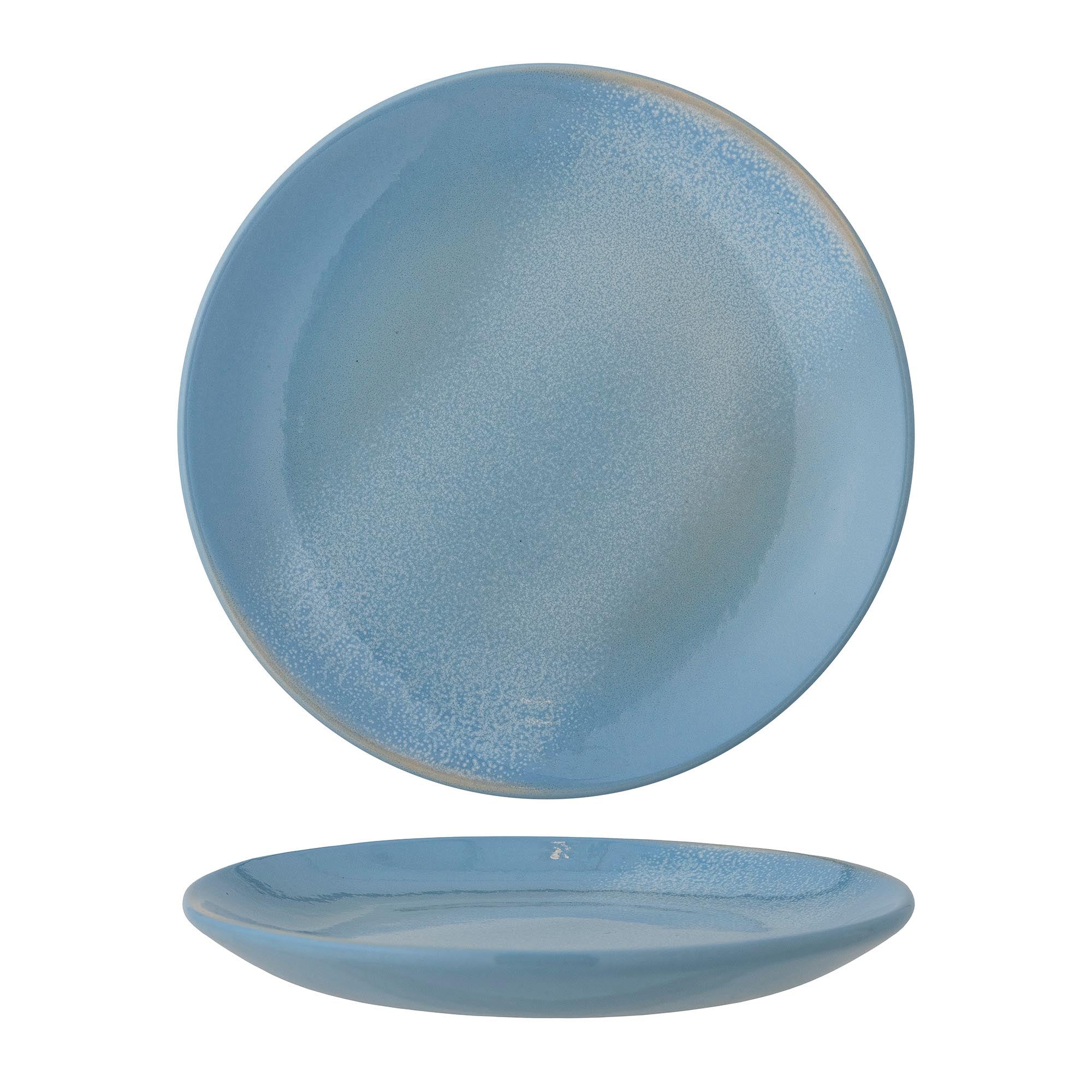 Entdecken Sie den handgefertigten Safie Teller von Bloomingville aus robustem Steingut in blauer Pastellfarbe. Ideal für jeden Anlass!