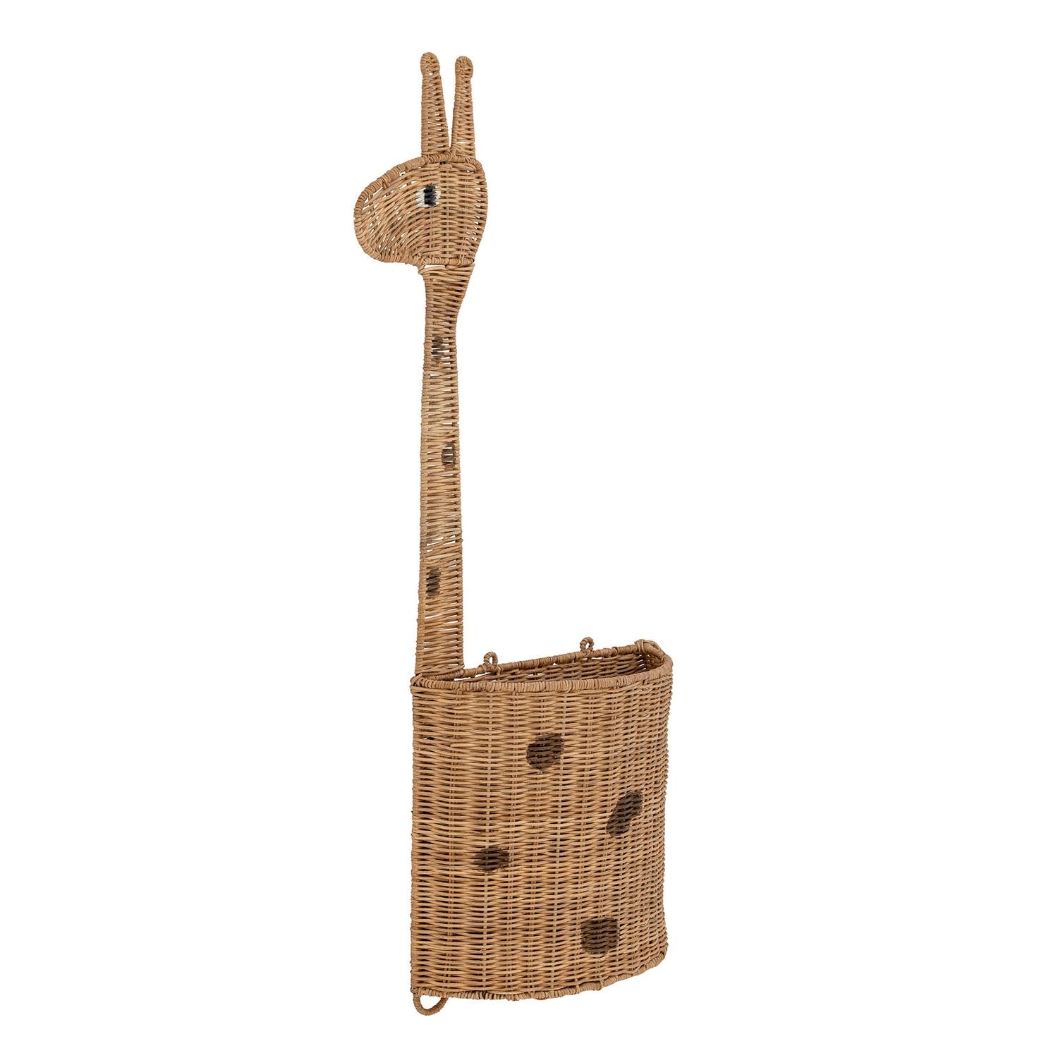 Der Philine Wandkorb aus natürlichem Rattan von Bloomingville Mini ist ein stilvolles und praktisches Accessoire für jedes Kinderzimmer.