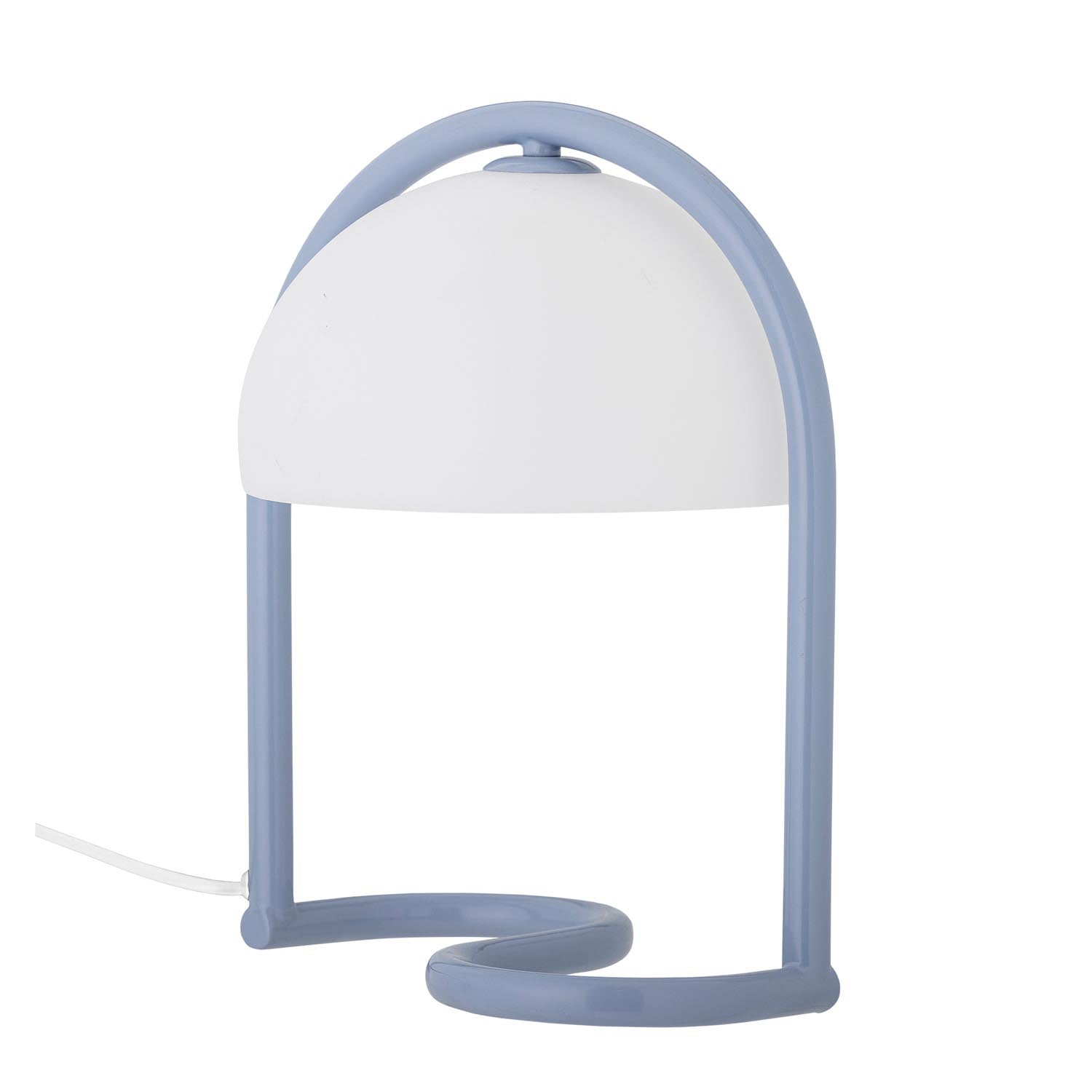 Die Favour Tischlampe von Bloomingville in Blau aus Acryl bietet modernes Design und stilvolle Beleuchtung für jedes Interieur.