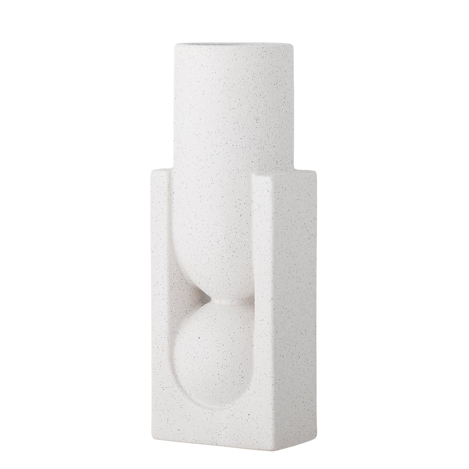 Die Salome Vase von Bloomingville: skandinavisches Design, weisses Steingut, elegante Glasur, vielseitig, funktional, ästhetisch.
