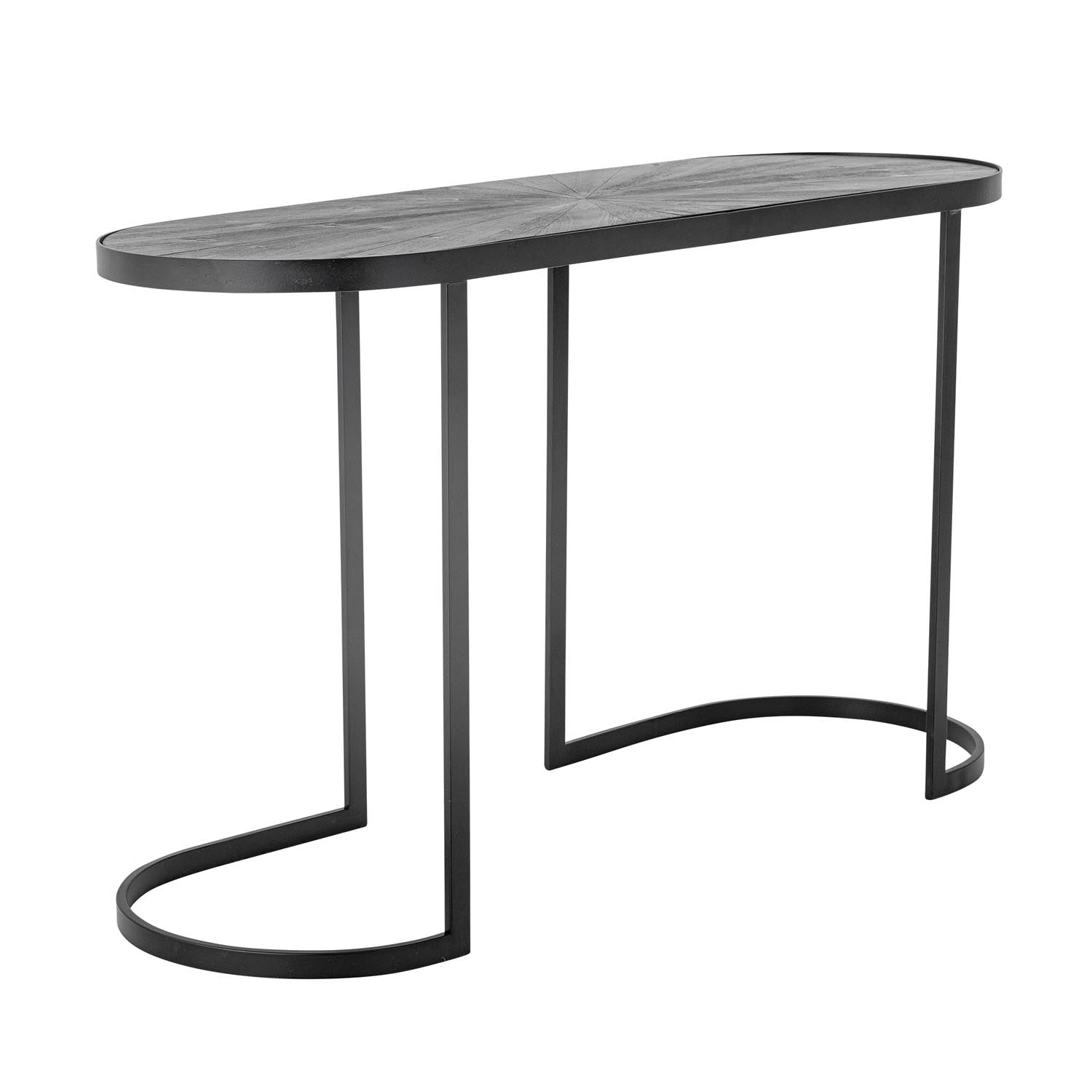 Moderner Konsolentisch Carter von Bloomingville, gefertigt aus schwarzem Tannenholz, perfekt für eine elegante Raumgestaltung.