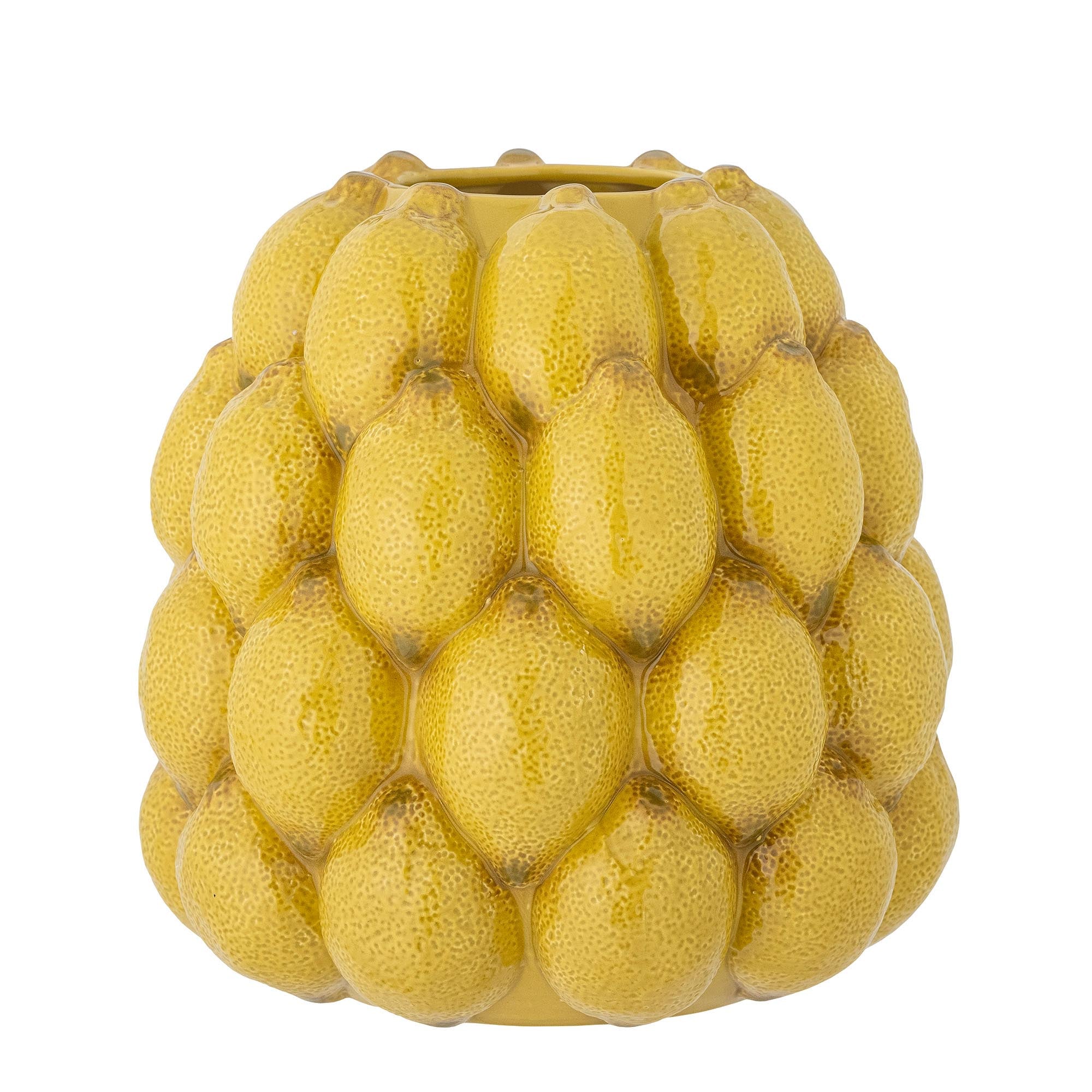 Limone Vase, Gelb, Steingut in Yellow präsentiert im Onlineshop von KAQTU Design AG. Vase ist von Bloomingville