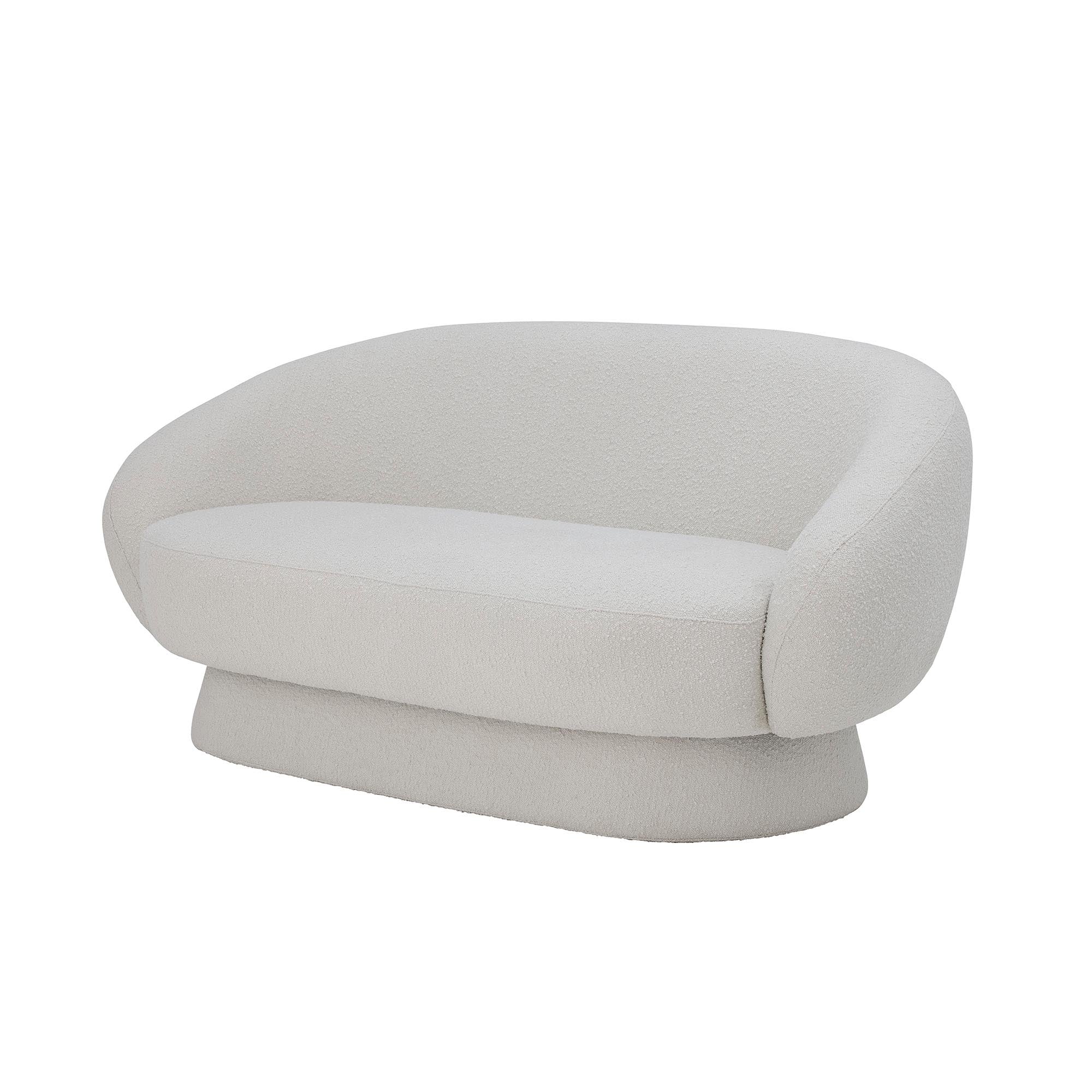 Elegantes Ted Sofa in Weiß, Polyester, von Bloomingville.