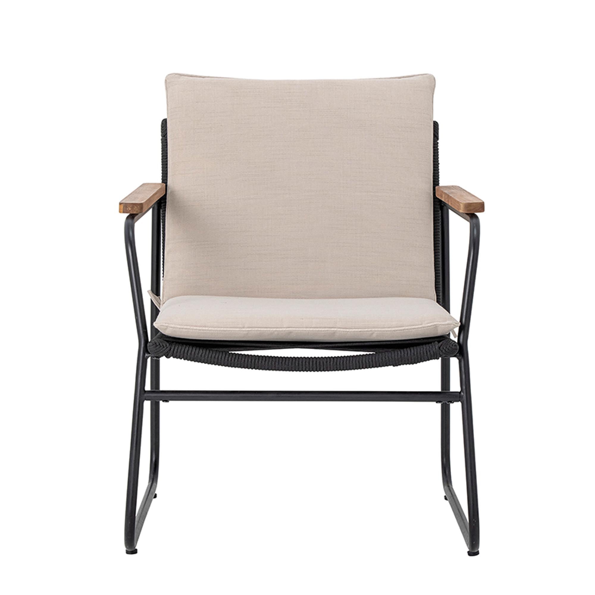 Hampton Loungesessel, Schwarz, Metall