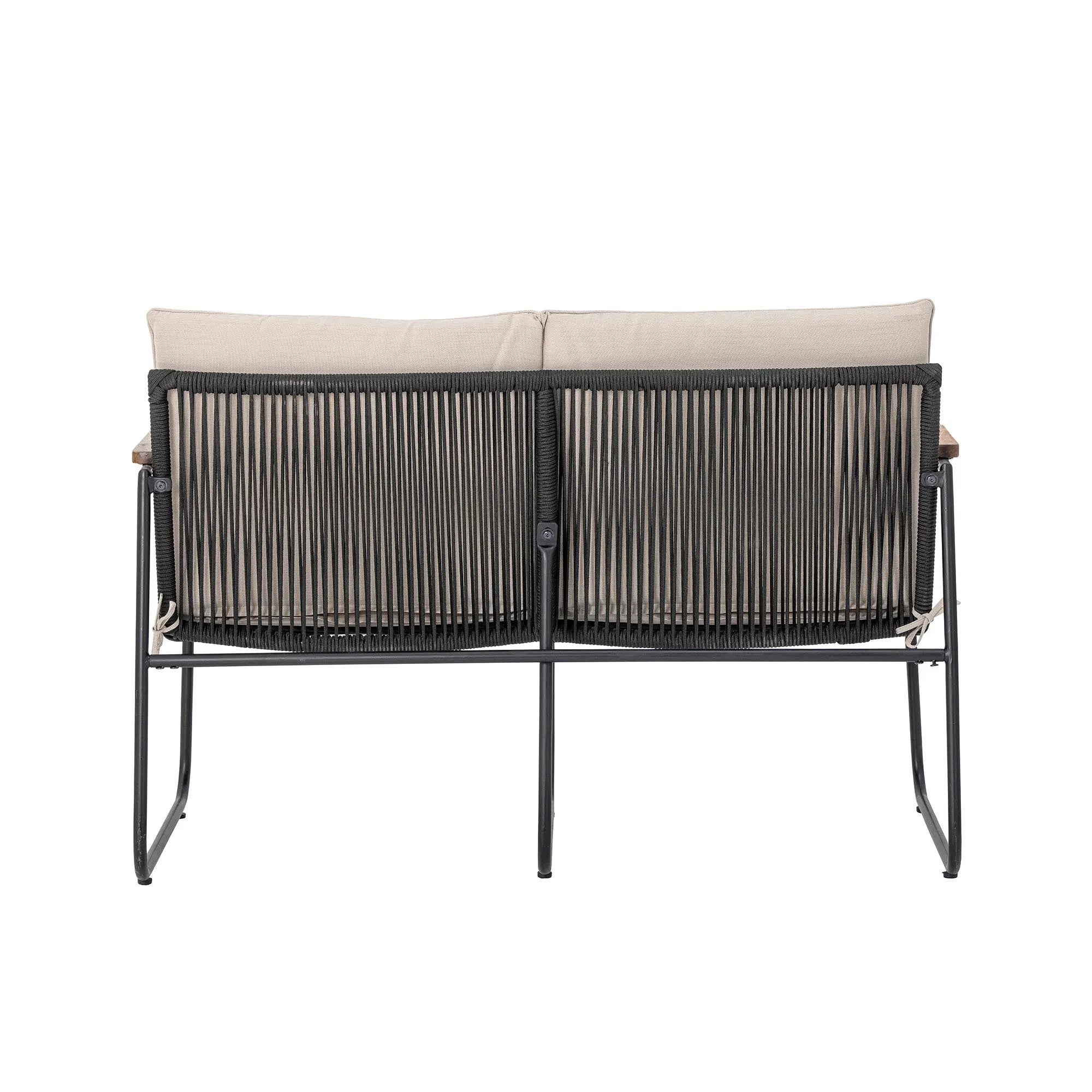 Hampton Sofa, Schwarz, Metall, Lounge Sofa, KAQTU Design