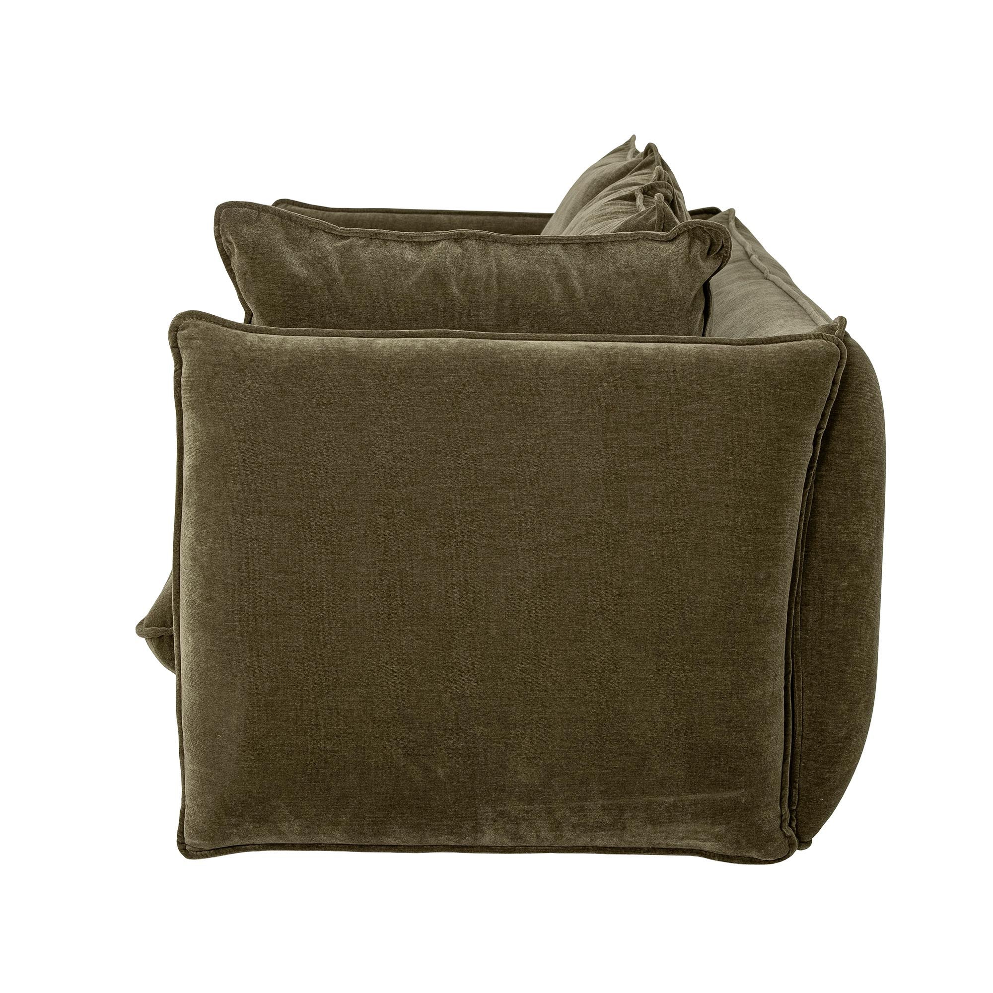 Elegantes Austin Sofa in dunklem Grün aus recyceltem Polyester von Bloomingville. Komfortabel und nachhaltig für dein Zuhause.