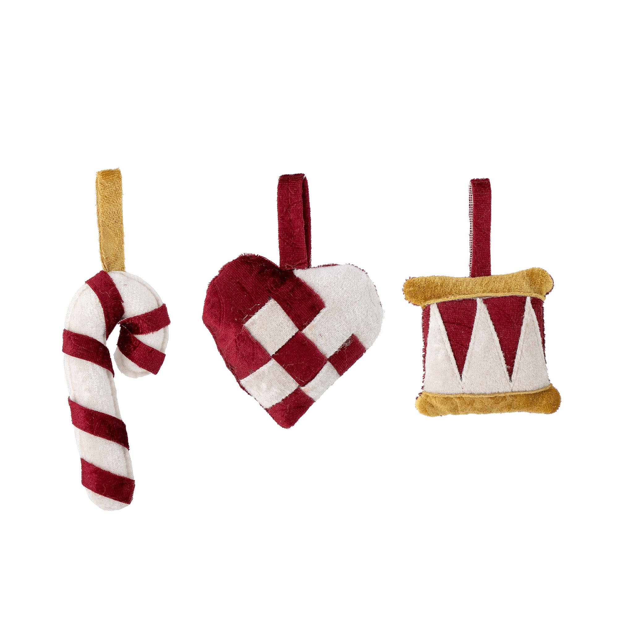 Velua Ornament, Rot, Polyester in Red präsentiert im Onlineshop von KAQTU Design AG. Weihnachtszubehör ist von Bloomingville