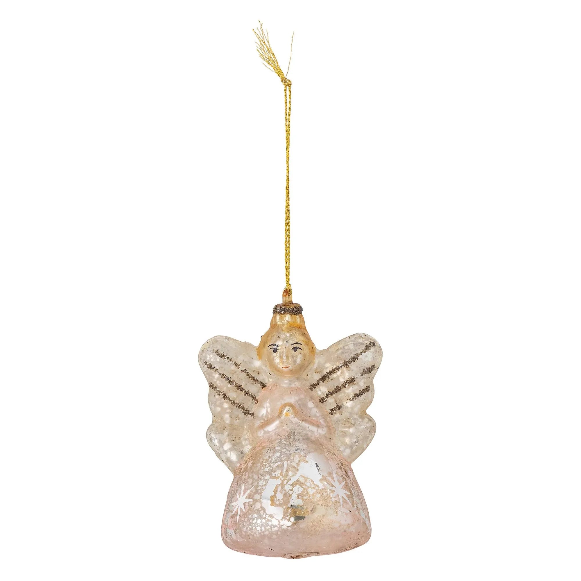 Das Aneva Ornament von Bloomingville: Elegantes Glasdesign mit funkelnden Golddetails, perfekt für festliche Weihnachtsdekoration.