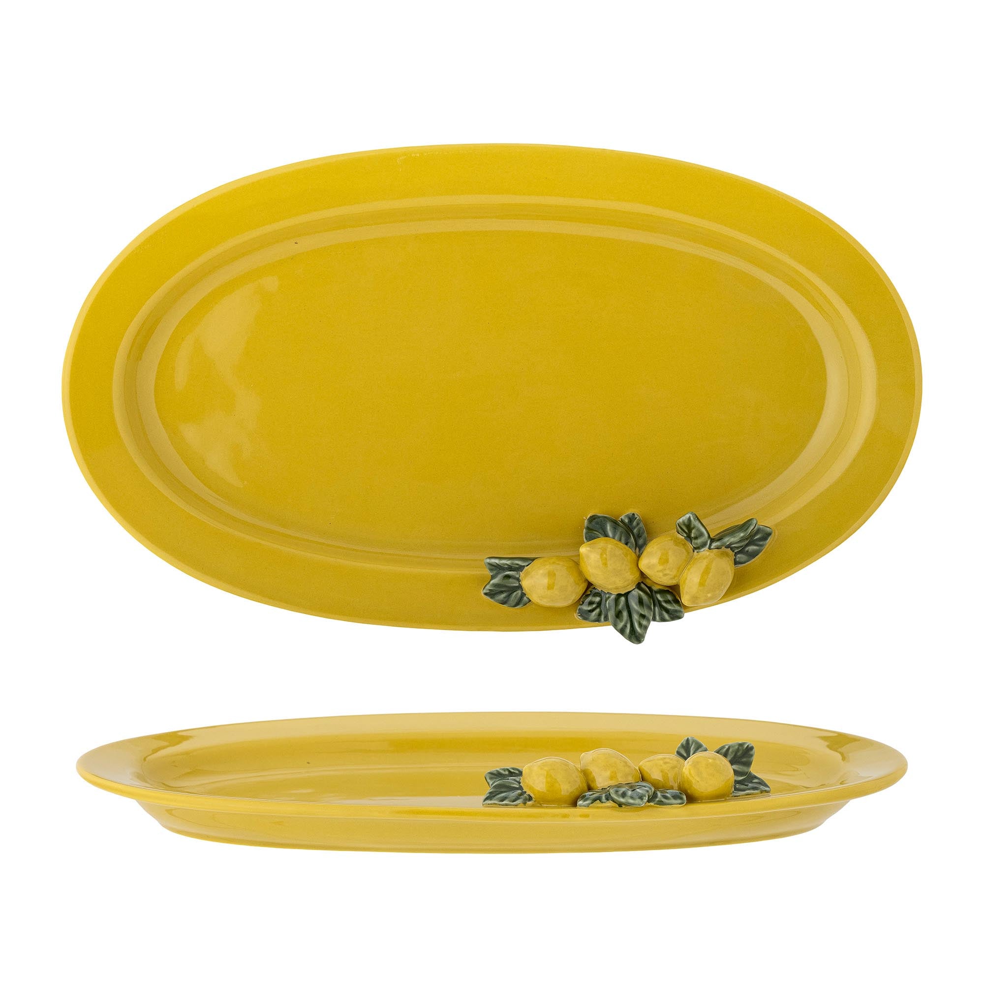 Limone Servierplatte, Gelb, Steingut in Yellow präsentiert im Onlineshop von KAQTU Design AG. Platte ist von Bloomingville