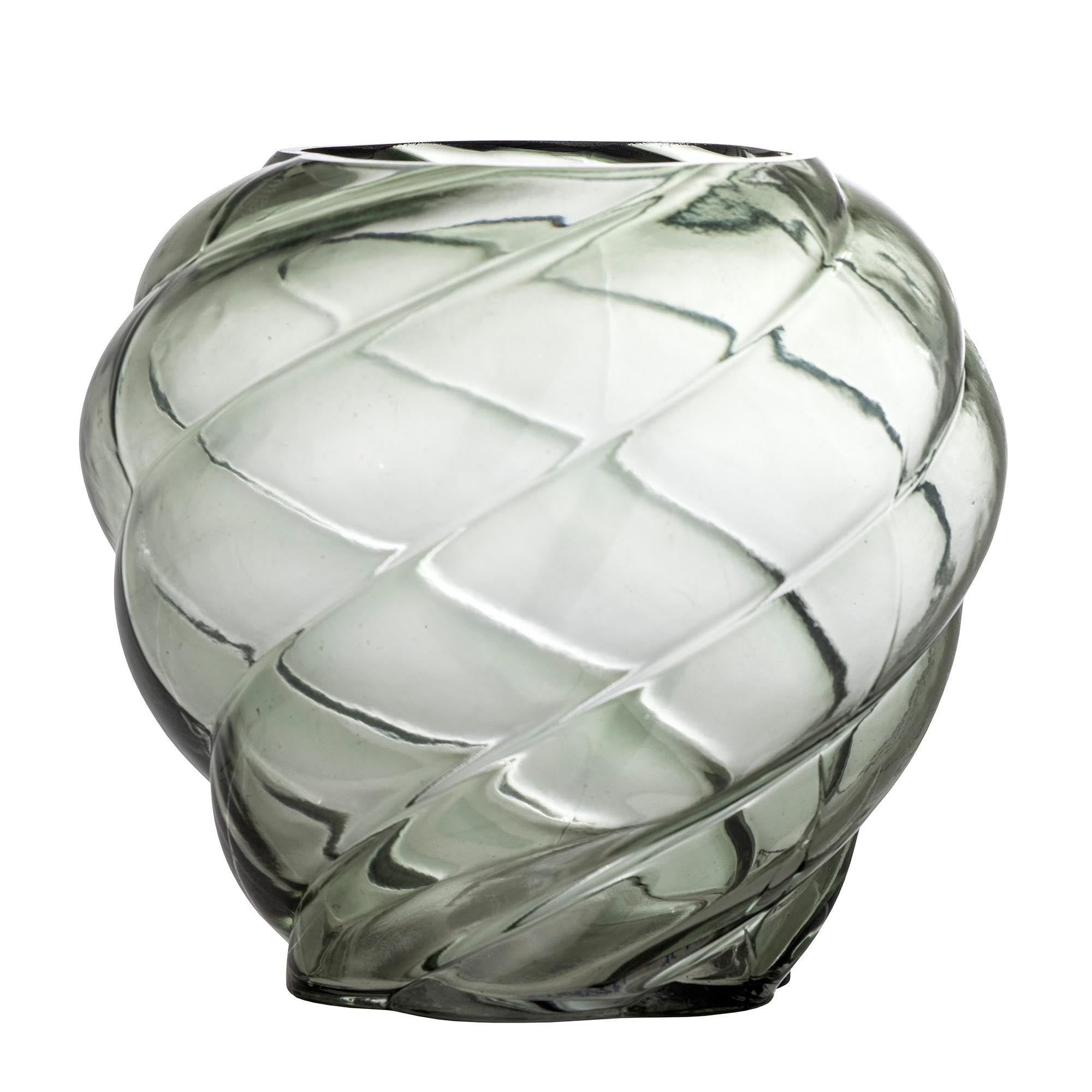 Leyan Vase, Grün, Glas in Green präsentiert im Onlineshop von KAQTU Design AG. Vase ist von Bloomingville