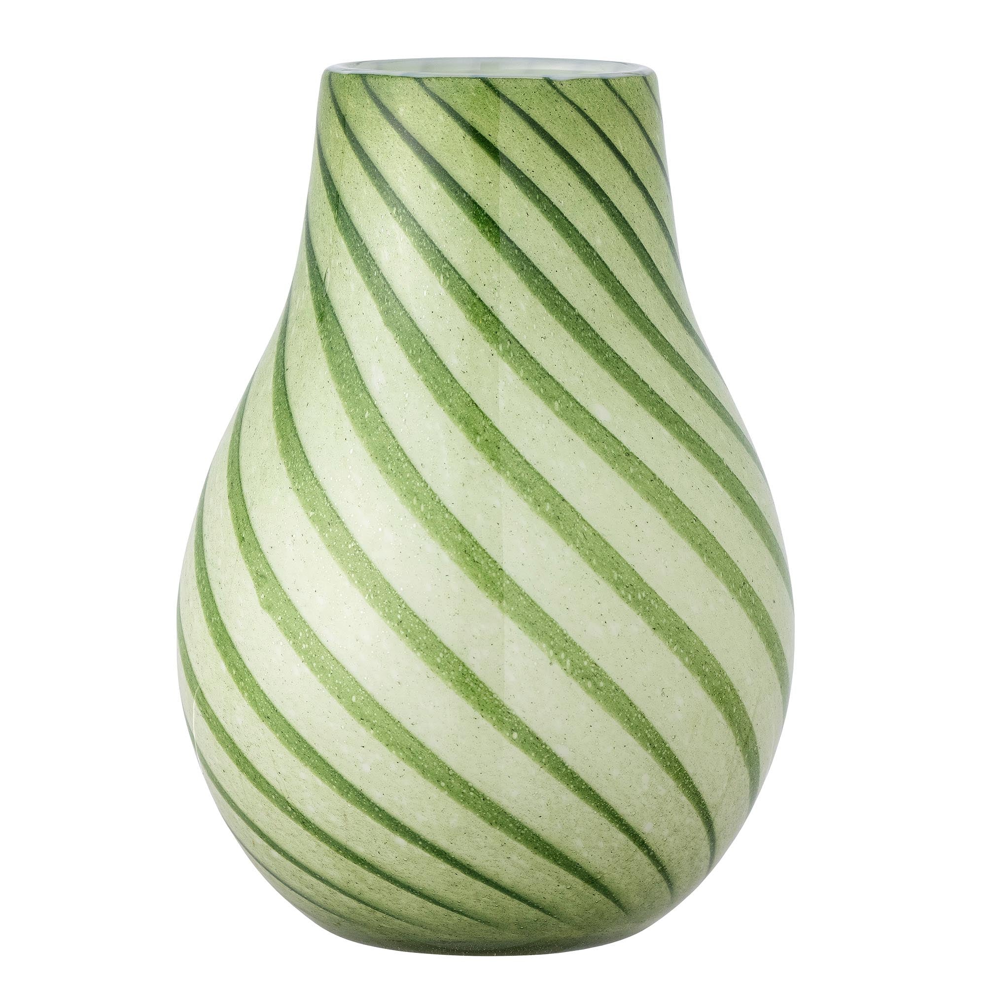 Leona Vase, Grün, Glas in Green präsentiert im Onlineshop von KAQTU Design AG. Vase ist von Bloomingville