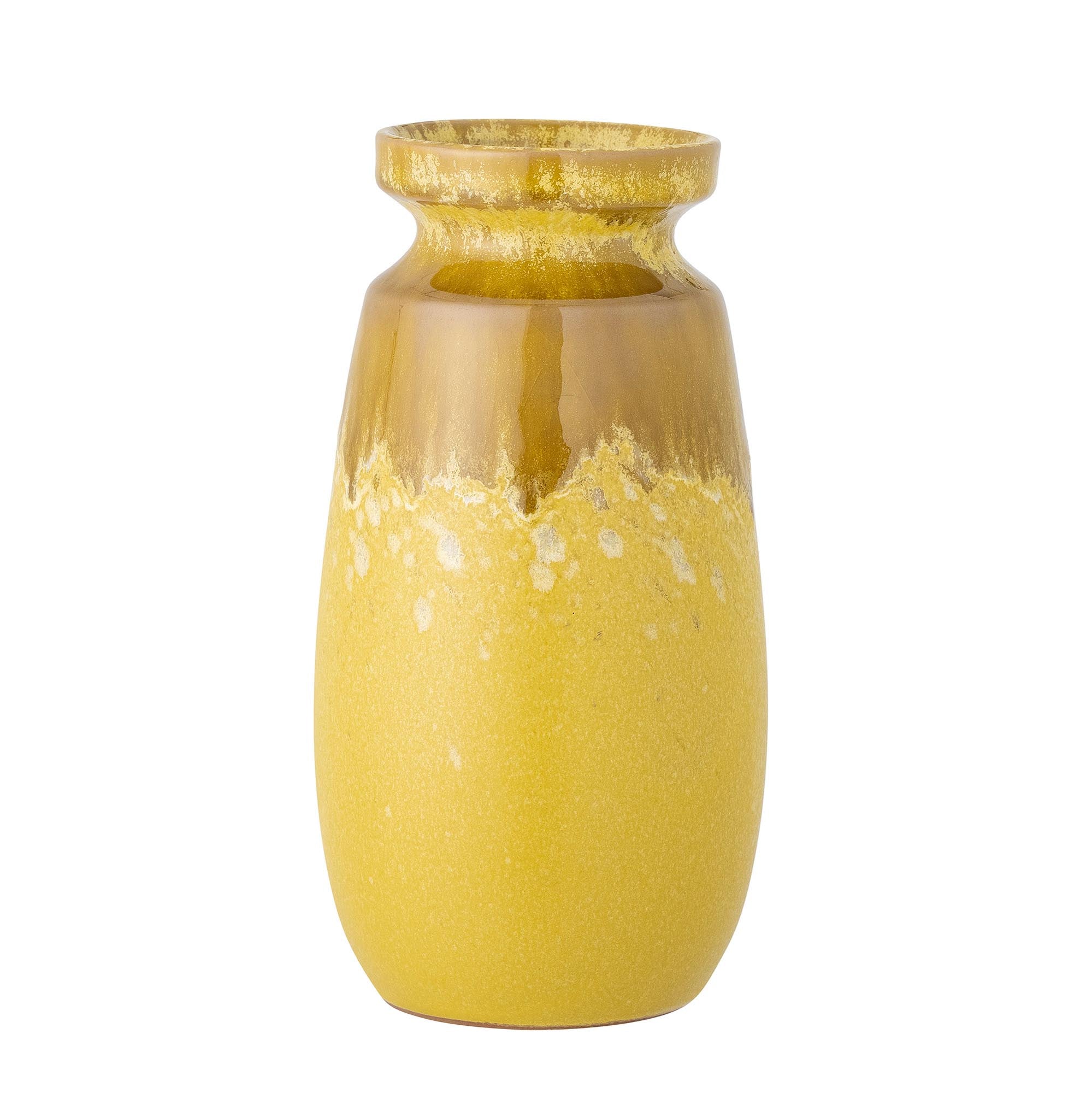 Savreen Vase, Gelb, Steingut in Yellow präsentiert im Onlineshop von KAQTU Design AG. Vase ist von Bloomingville