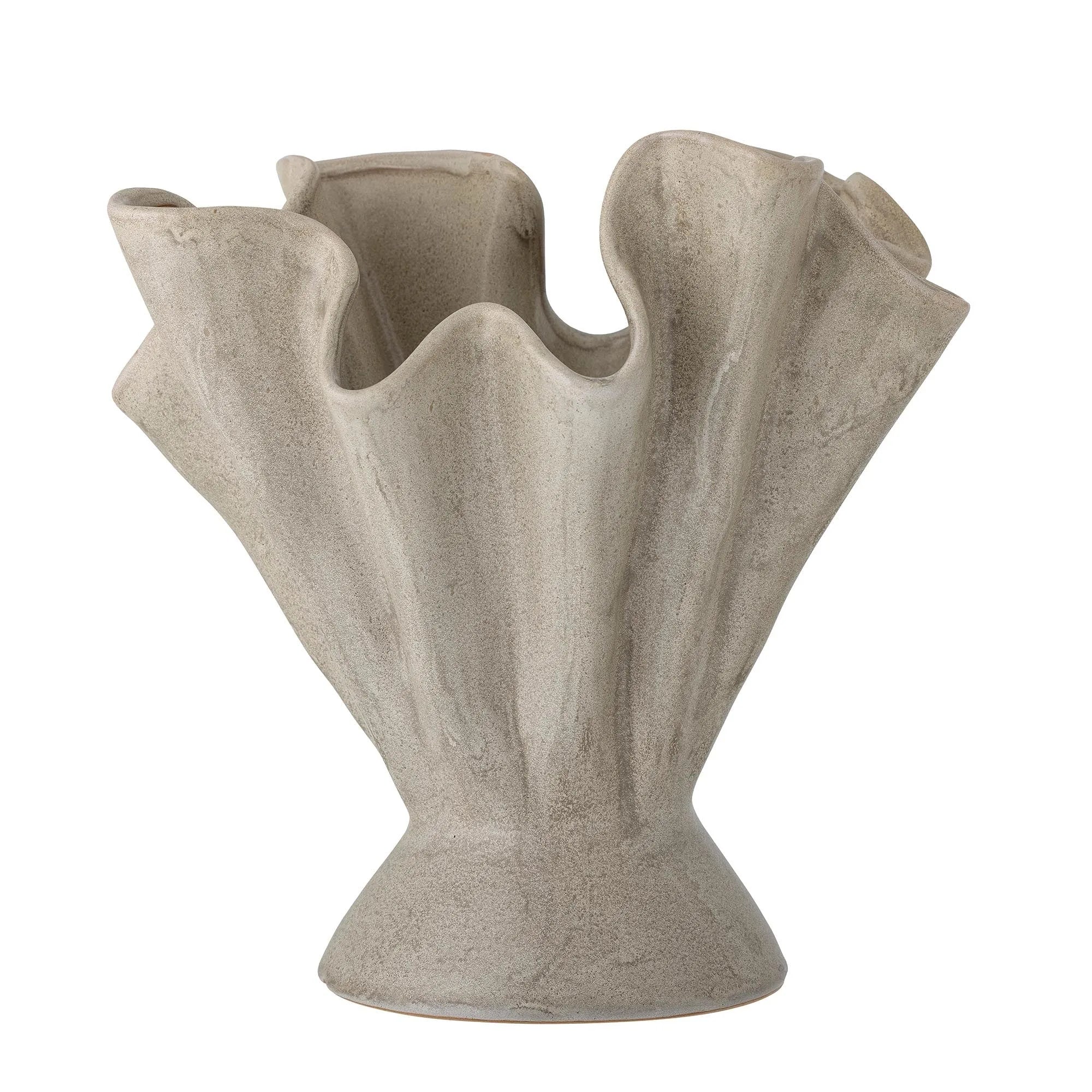 Plier Vase, Natur, Steingut