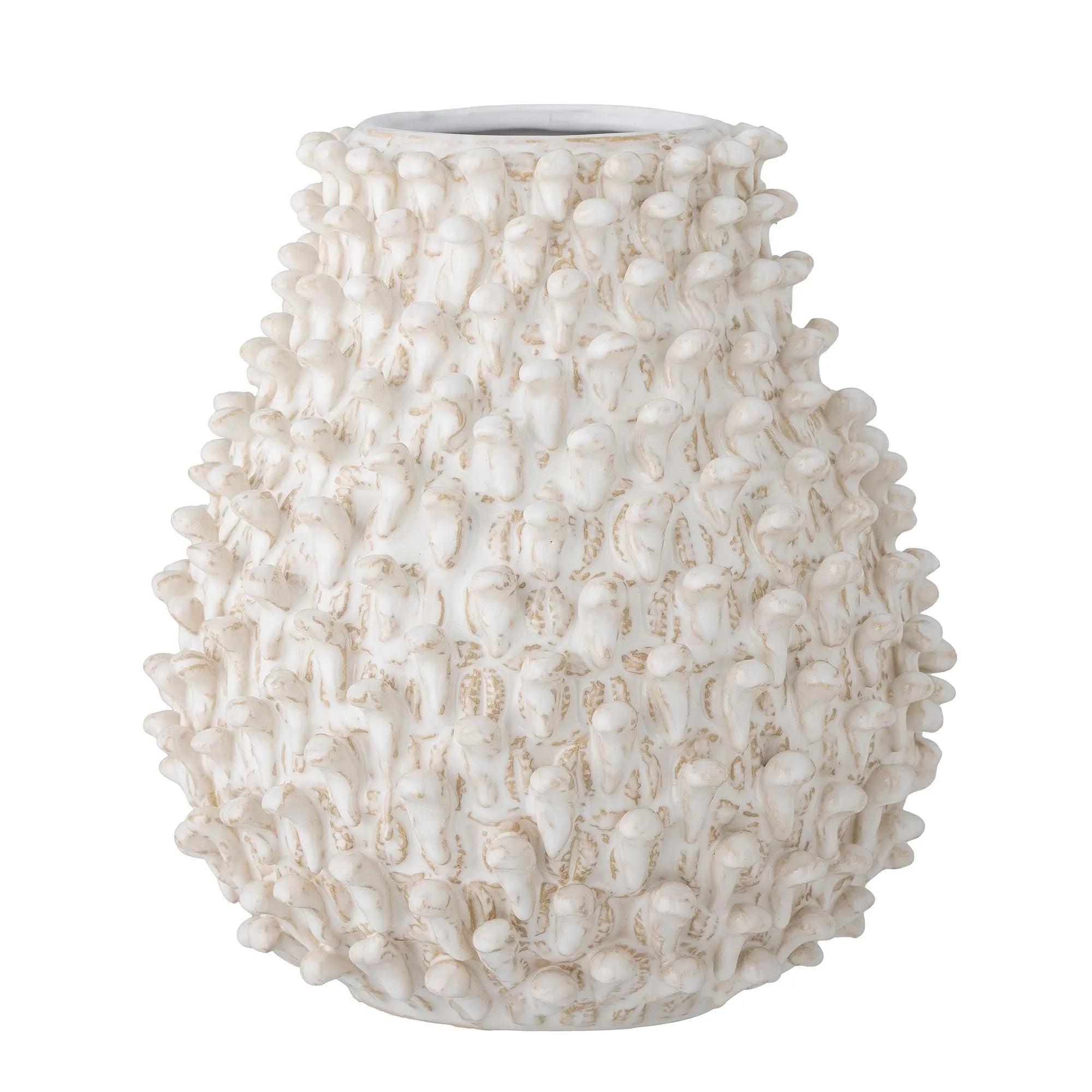 Spikey Vase, Natur, Steingut, Vase, KAQTU Design