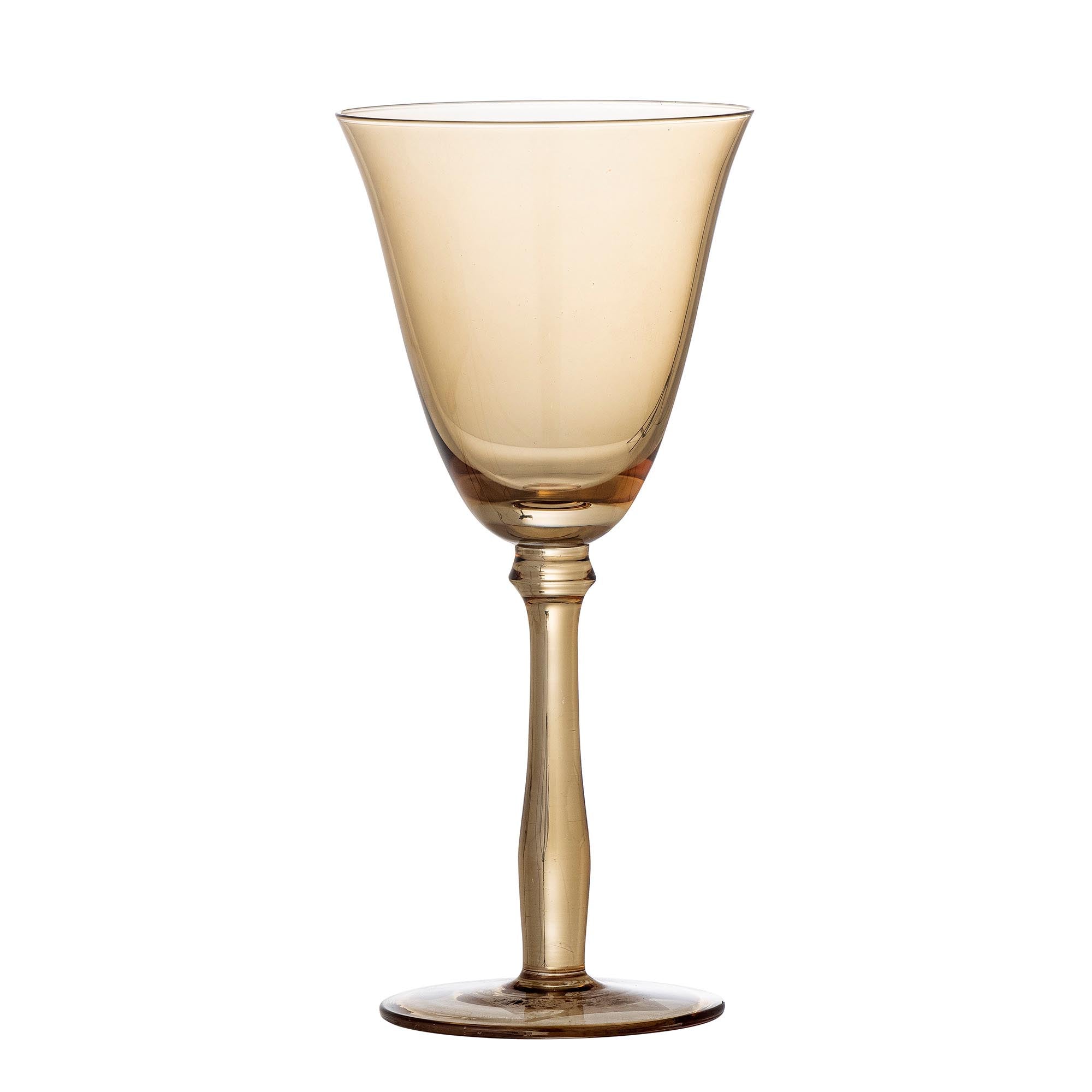 Elegantes Viaja Weinglas in Braun von Bloomingville. Hochwertiges Glas, ideal für Weinliebhaber. Perfekt für festliche Anlässe und stilvolle Tischdekoration.