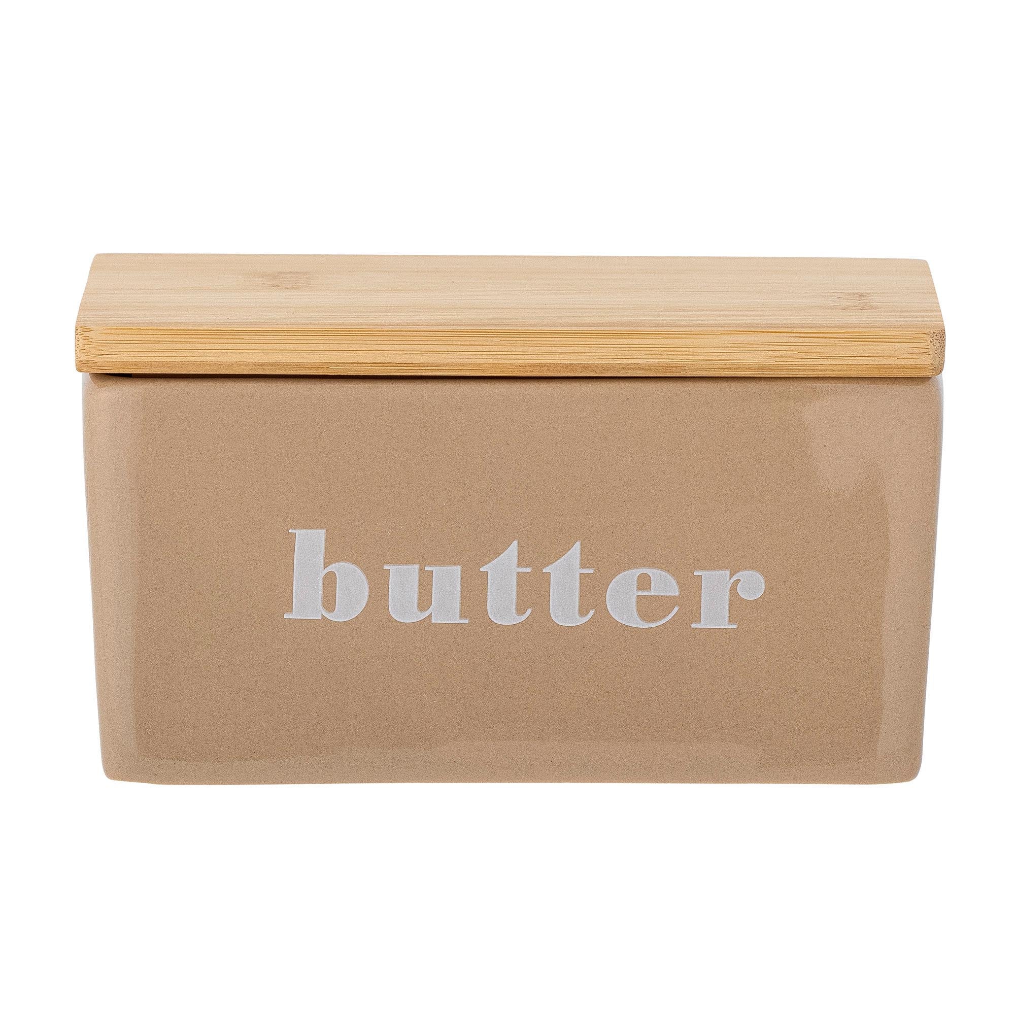 Hanyu Butterdose, Braun, Steingut in Brown präsentiert im Onlineshop von KAQTU Design AG. Aufbewahrungsdose ist von Bloomingville