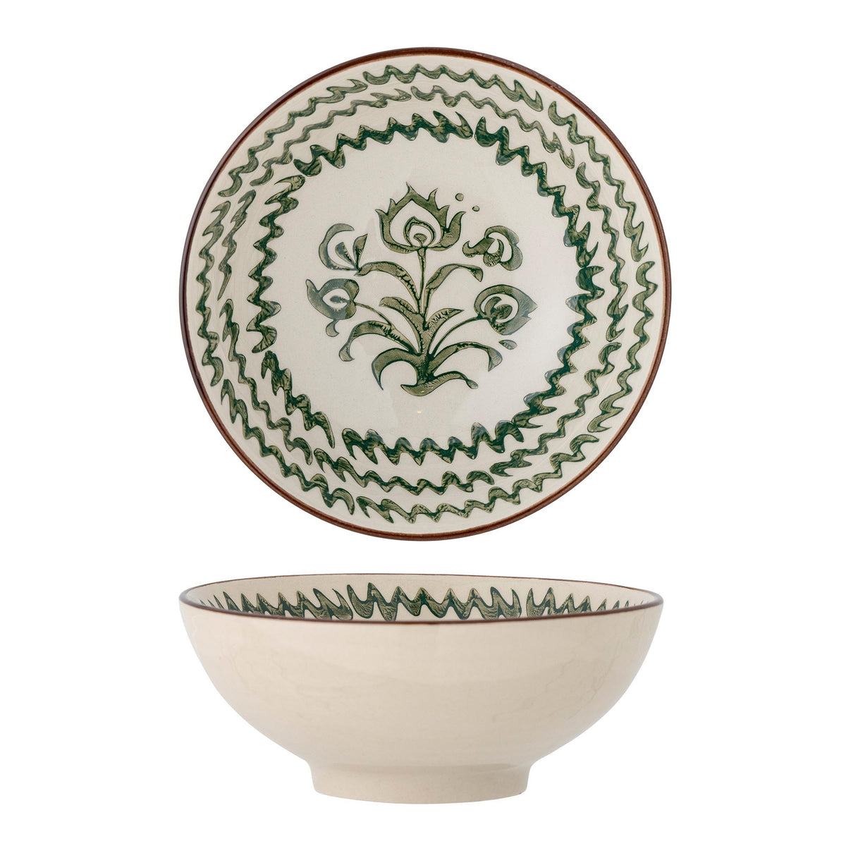Heikki Schale, Grün, Steingut in Green präsentiert im Onlineshop von KAQTU Design AG. Schale ist von Bloomingville