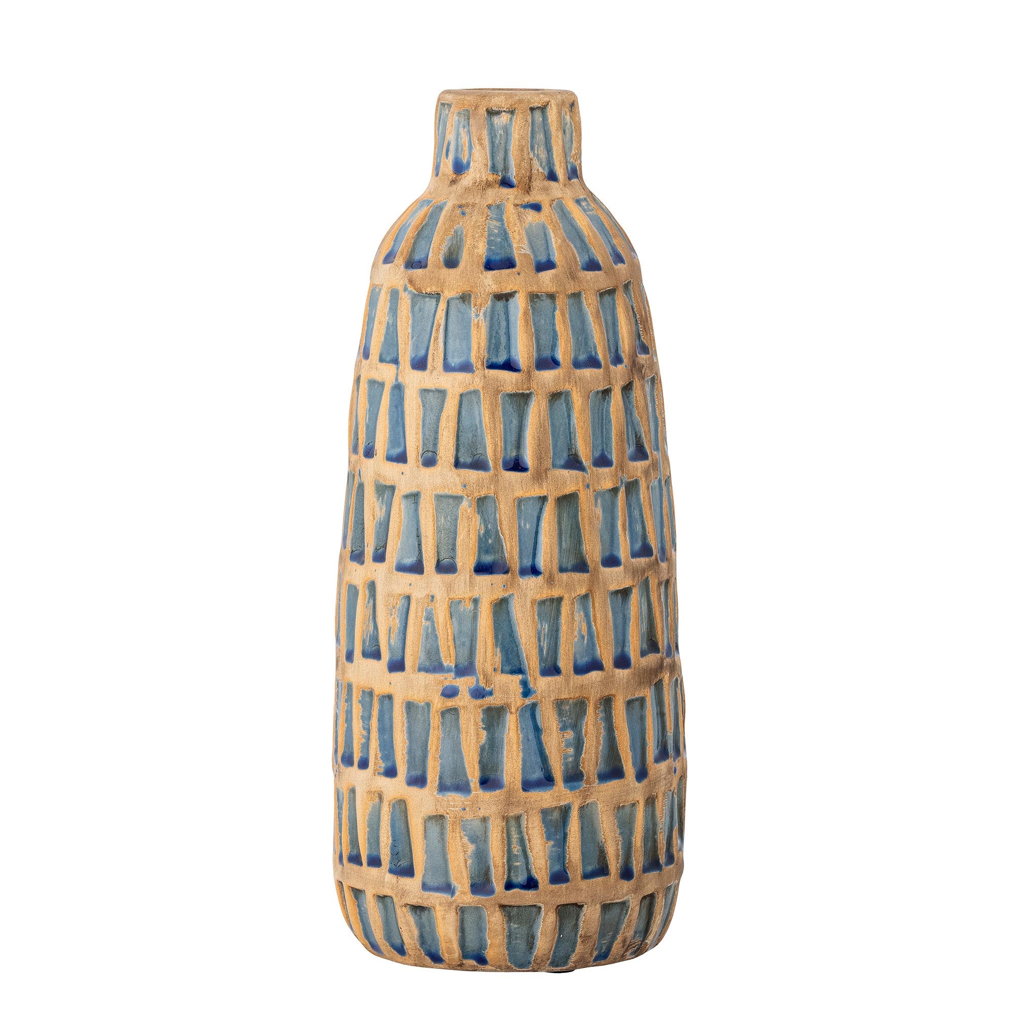 Mayann Deko-Vase, Blue, Terrakotta in Blue präsentiert im Onlineshop von KAQTU Design AG. Vase ist von Bloomingville