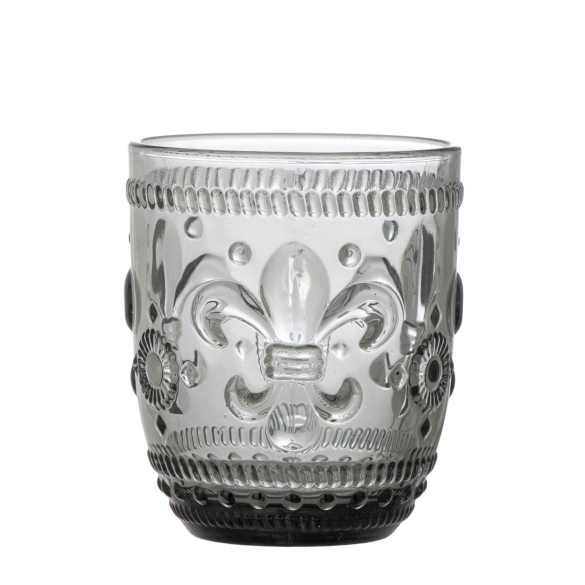 Cordelia Trinkglas, Grau: Stilvolles, geprägtes Glas von Creative Collection. Perfekt für Wasser, Säfte, Cocktails. Spülmaschinenfest.