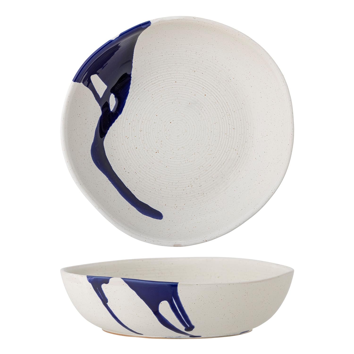 Die Okayama Schale von Bloomingville aus blauem Steingut überzeugt mit elegantem Design und erstklassiger Qualität.