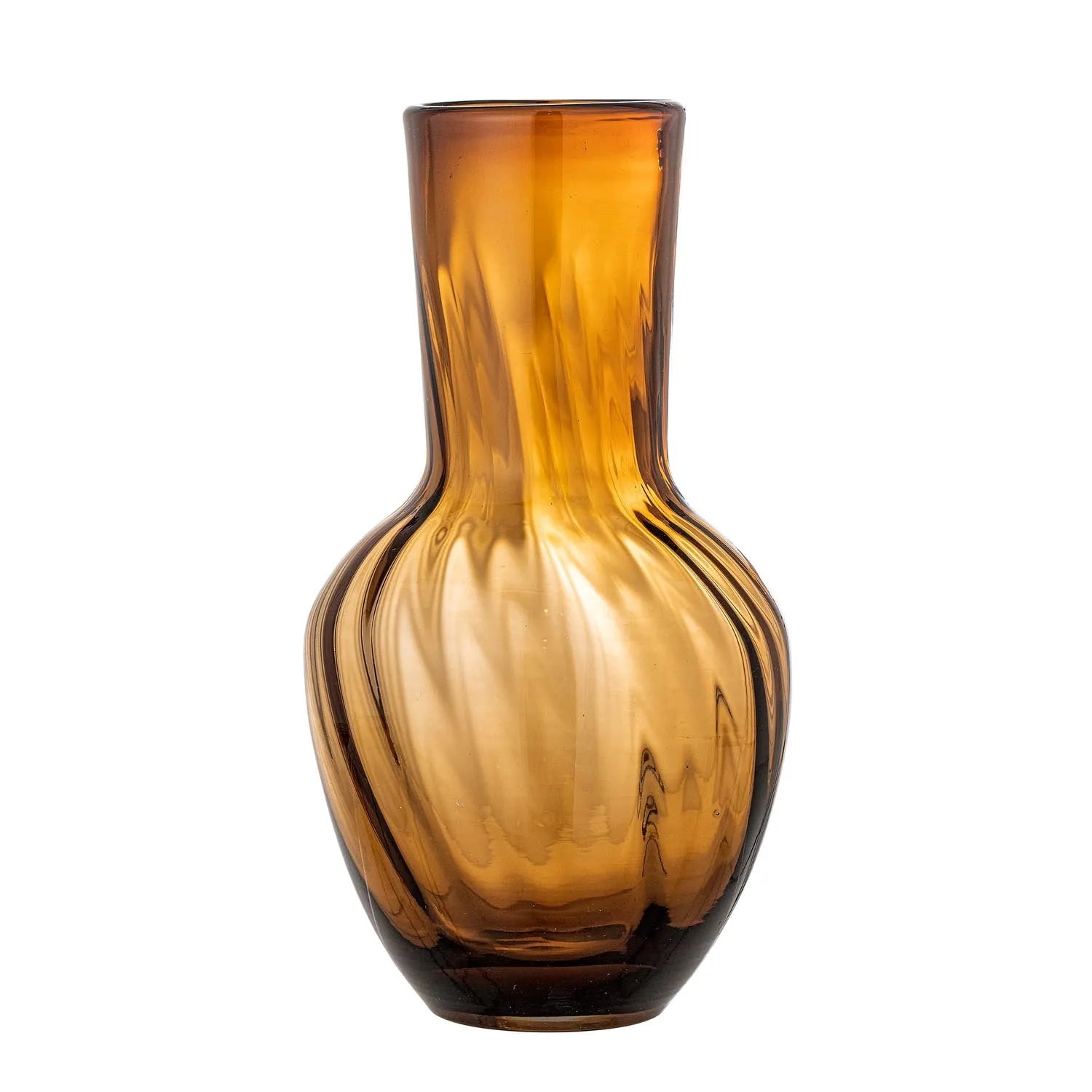 Die Saiqa Vase aus braunem Glas von Creative Collection vereint Eleganz und Funktionalität, ideal für Blumen und stilvolle Dekoration.