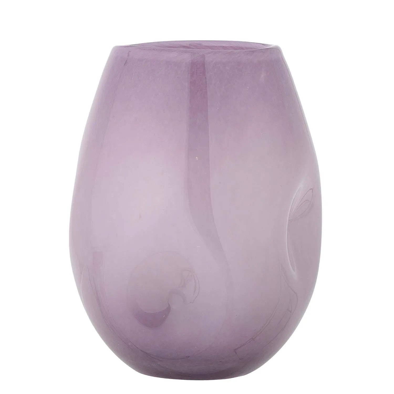 Elegante Lilac Vase aus Glas, in zartem Violett, mit kunstvollen Details – ein stilvoller Blickfang für Ihr Zuhause.