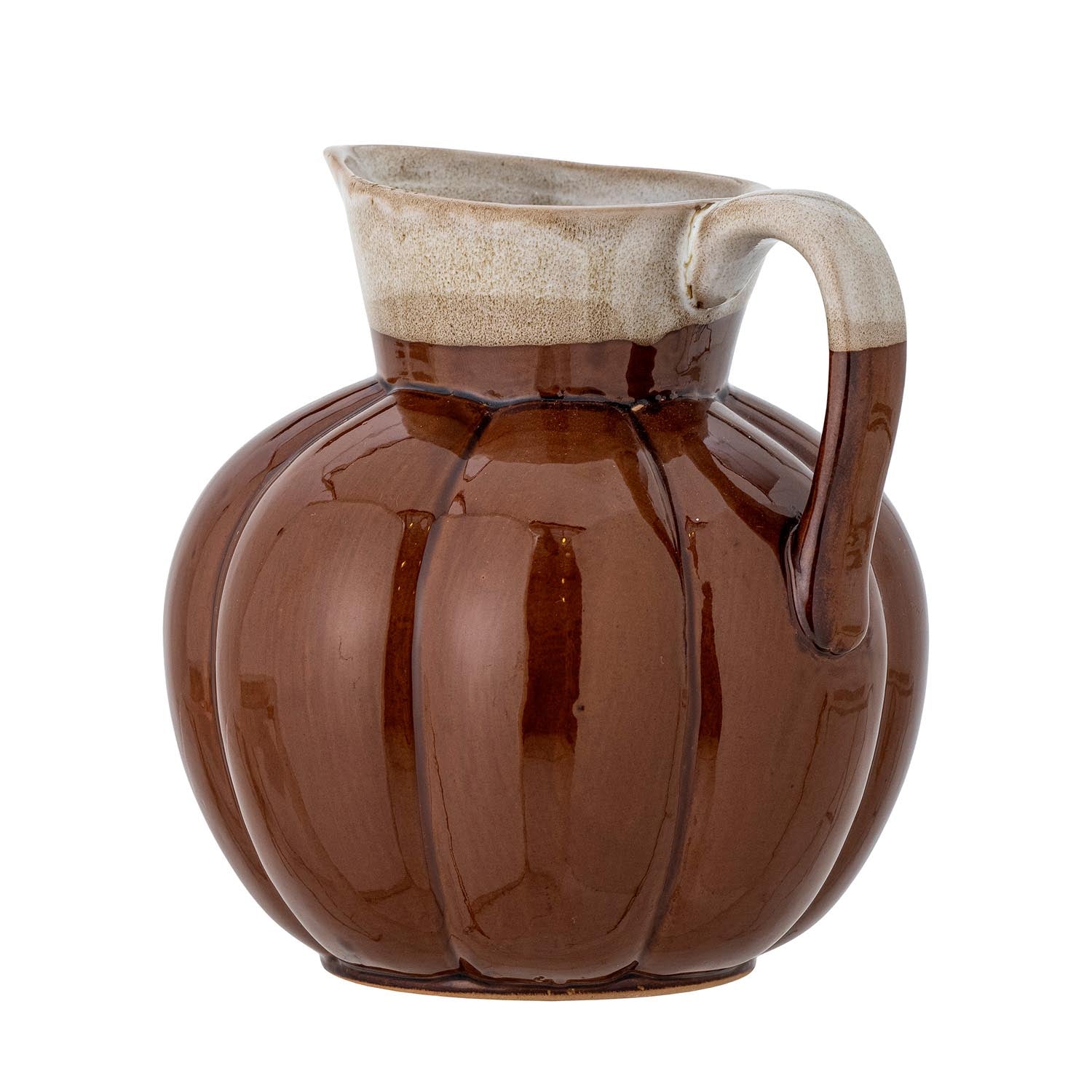 Eleganter Luvin Krug aus braunem Steingut von Creative Collection, ideal für rustikale und stilvolle Tischdekorationen.