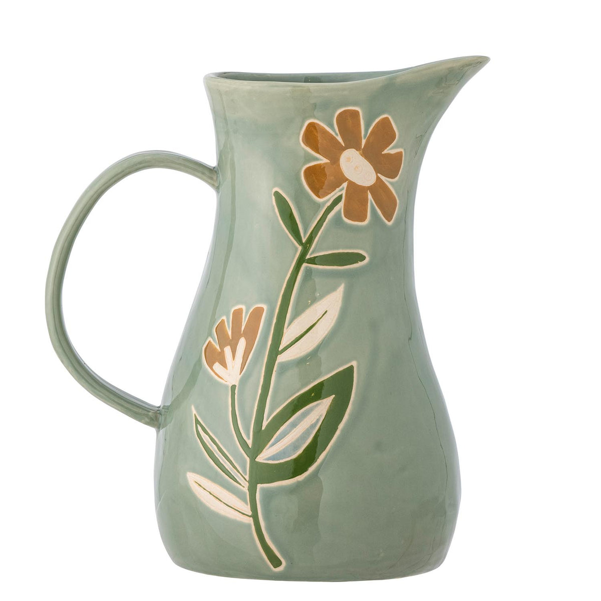Tangier Krug, Grün, Steingut in Grün präsentiert im Onlineshop von KAQTU Design AG. Wasserkrüge ist von Creative Collection