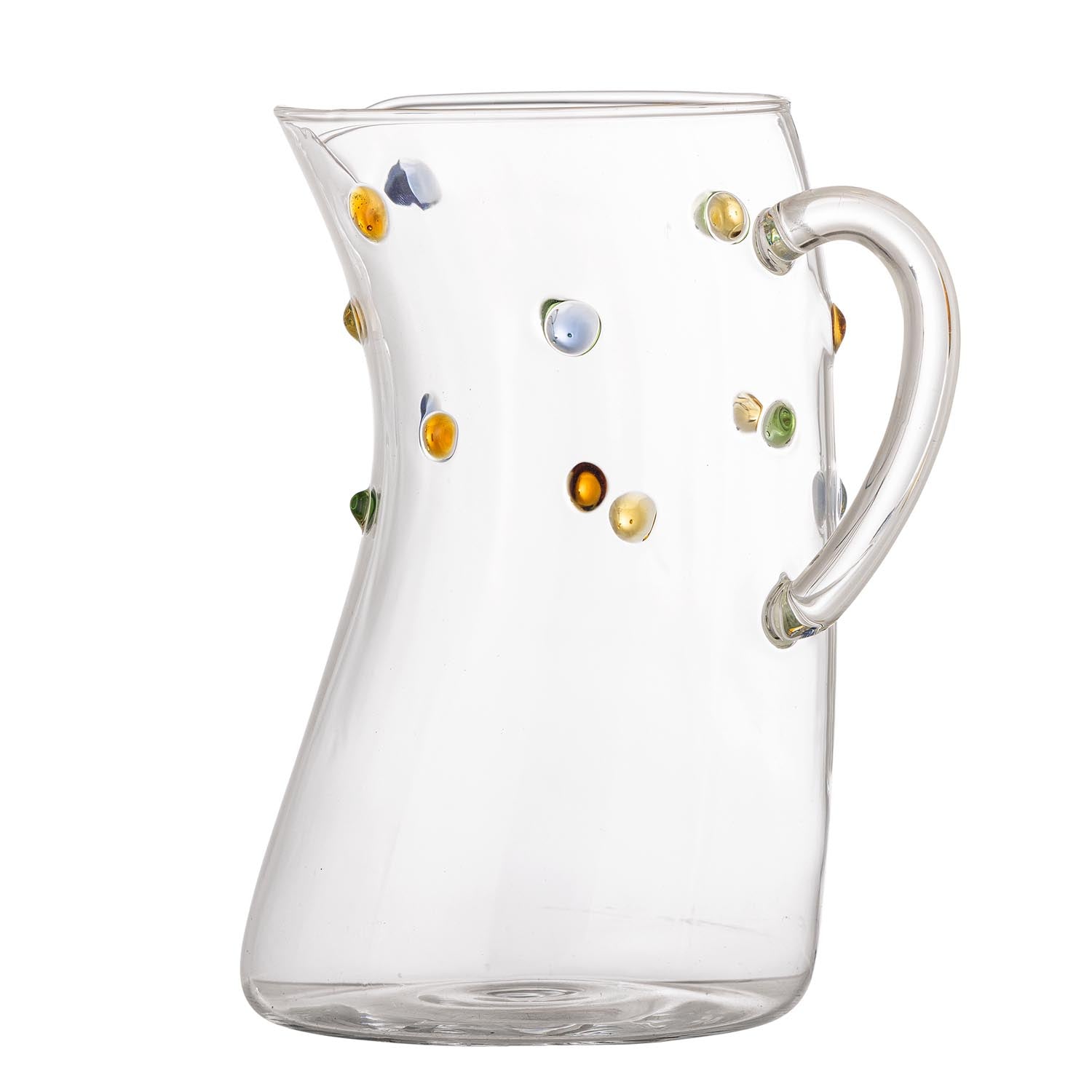 Eleganter Thalia Krug aus klarem Glas von Bloomingville, ideal für stilvolles Servieren von Getränken.
