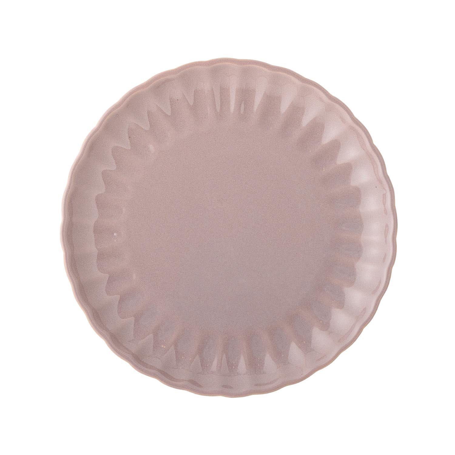 Eleganter Latina Teller von Bloomingville aus Steingut in zartem Rosé, ideal für stilvolle und zeitgemäße Tischdekorationen.