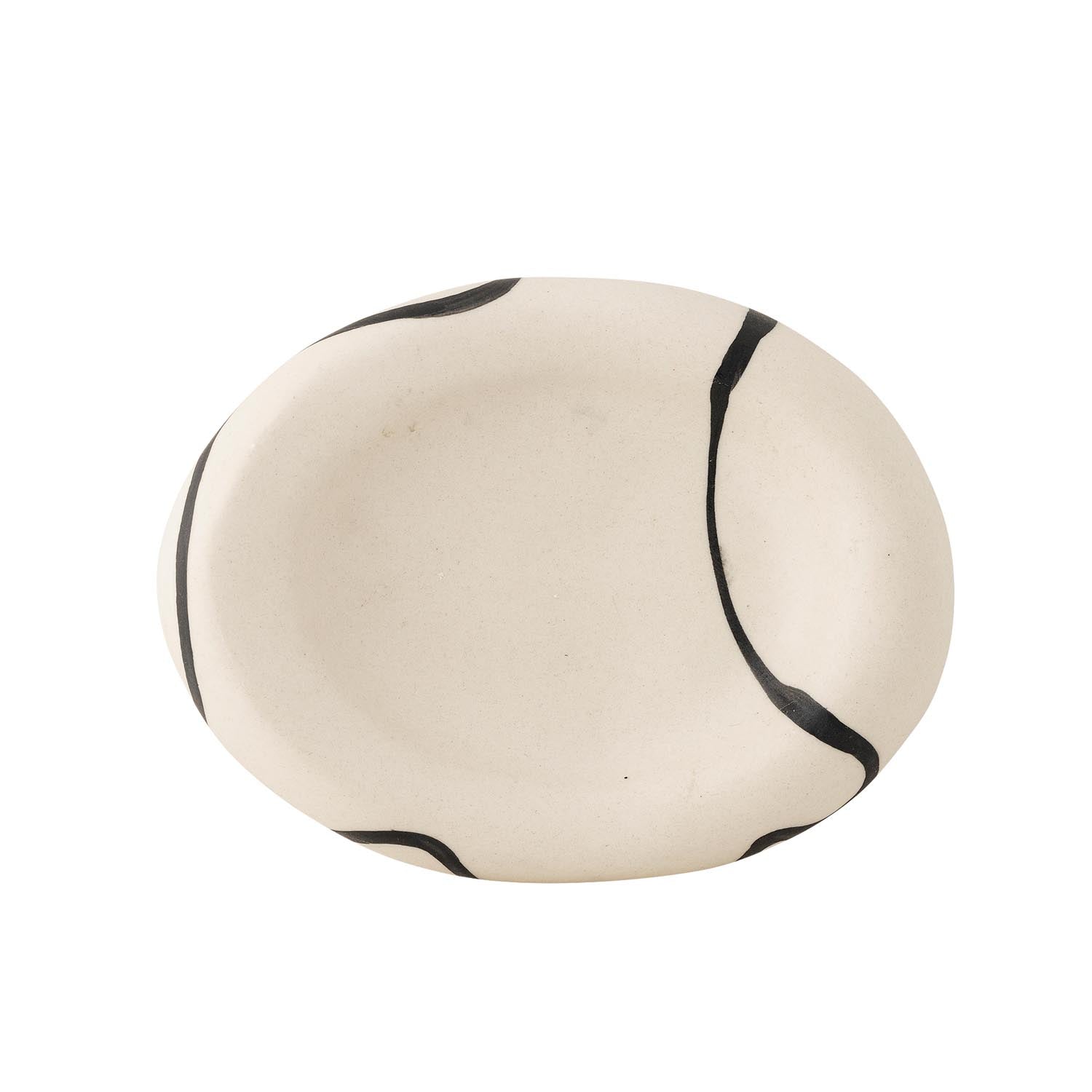 Die Minna Schale von Bloomingville aus weißem Steingut besticht durch ihr schlichtes Design und passt ideal in moderne Wohnkonzepte.