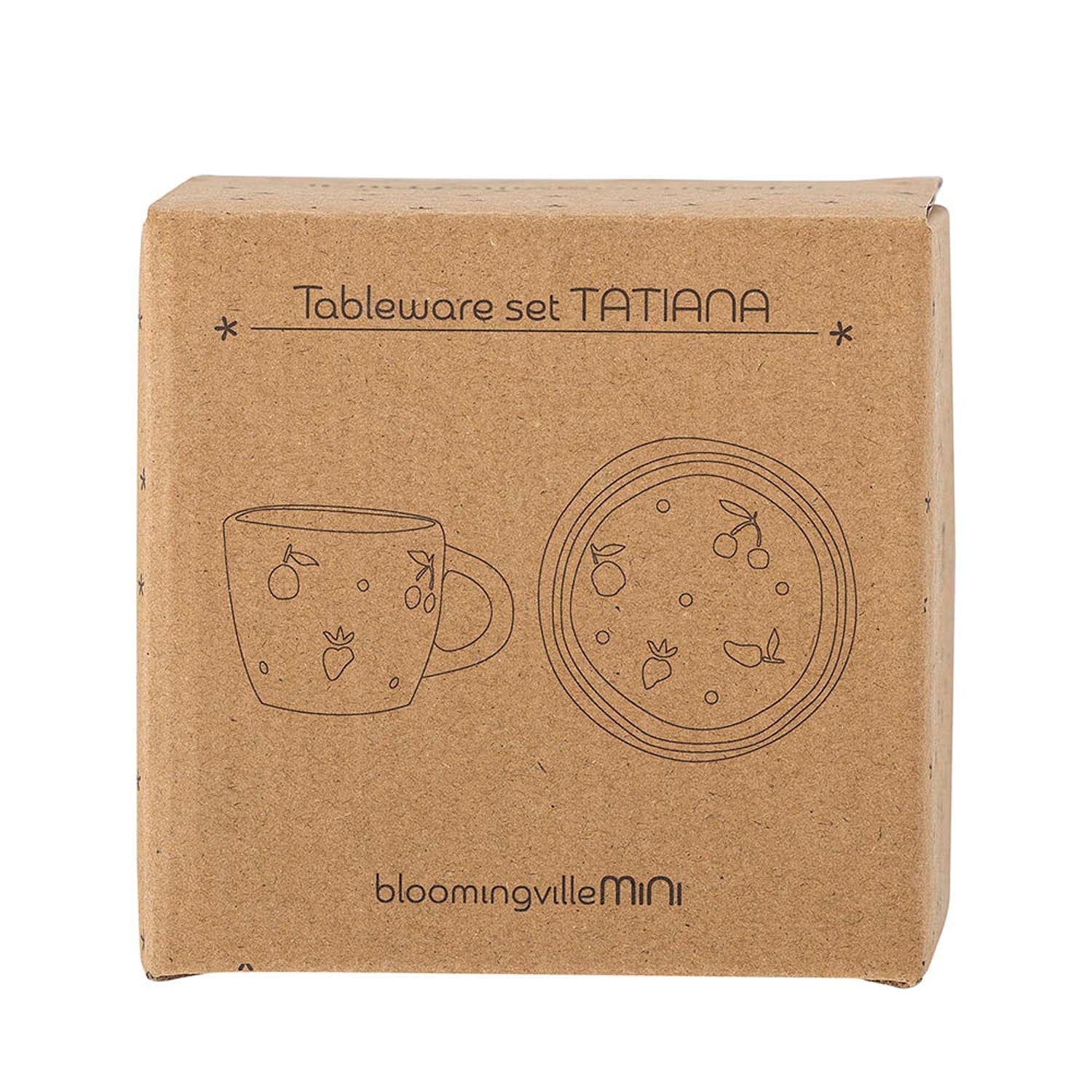 Das Tatiana Geschirr-Set von Bloomingville Mini aus weißem Steingut ist ideal für Kinder, robust, elegant und liebevoll gestaltet.