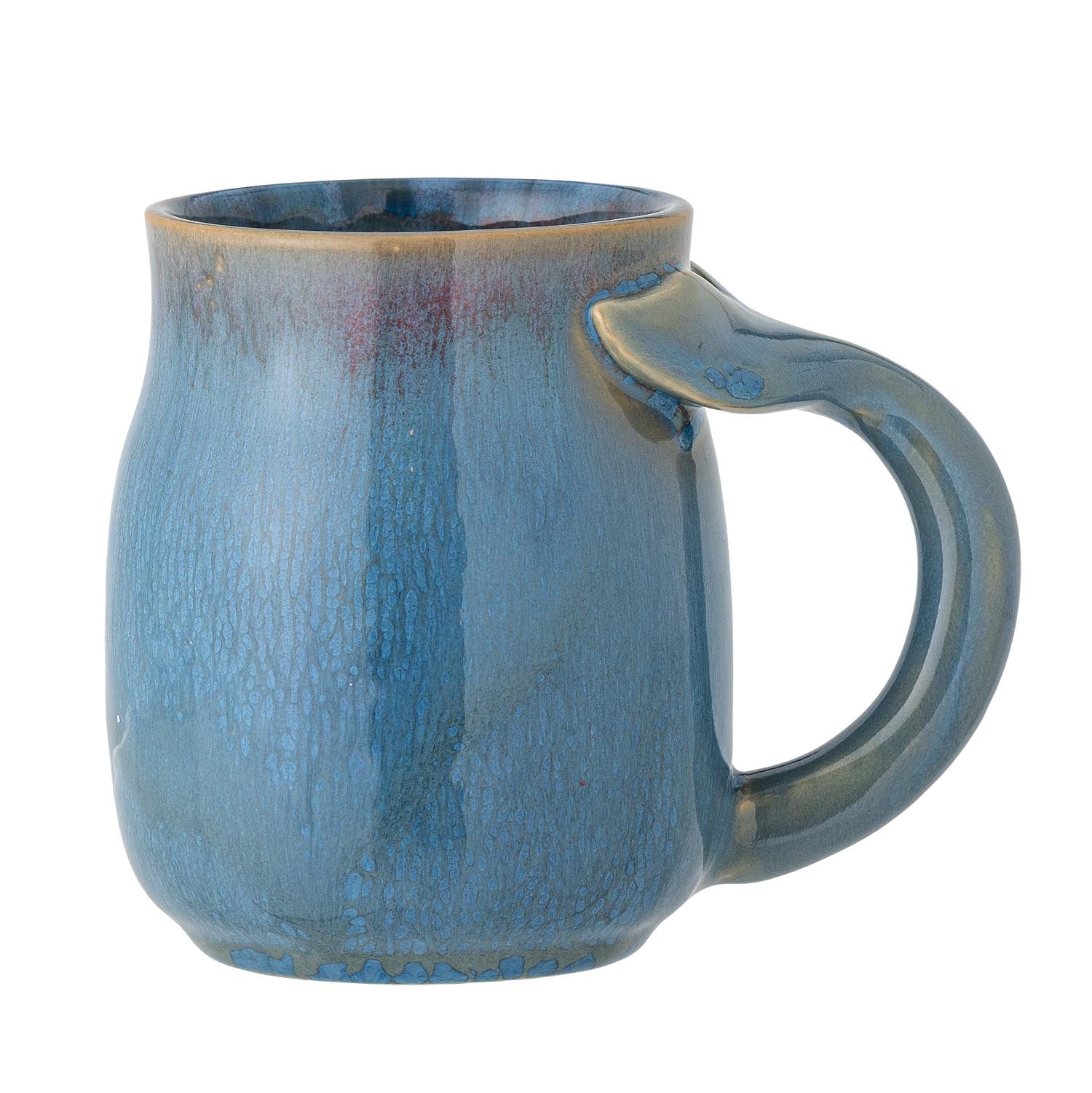 Moderner blauer Steingutbecher von Rinat aus der Creative Collection, ideal für stilvolles Servieren und zeitgemässe Ästhetik.
