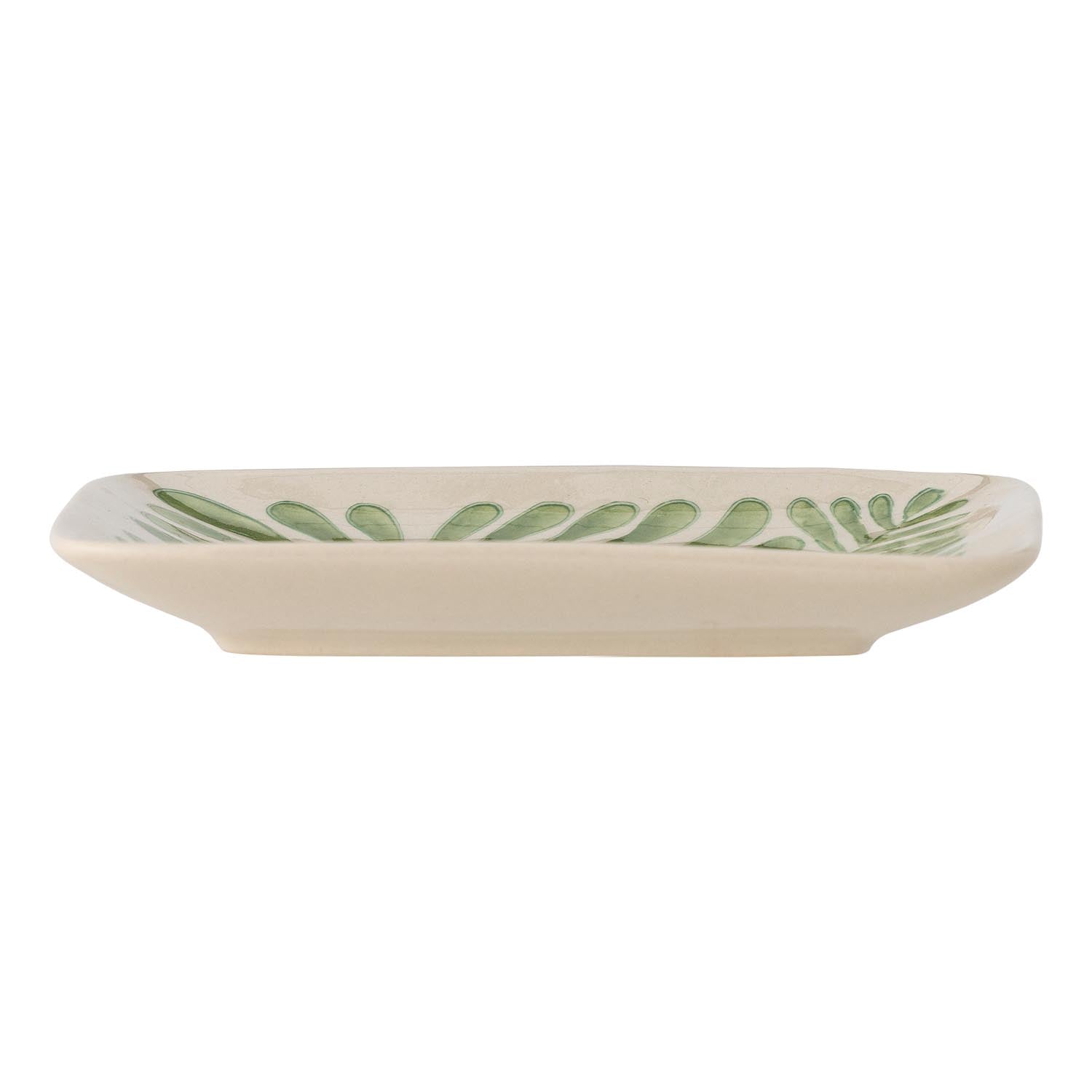 Grüner Fauni Teller aus hochwertigem Steingut von Creative Collection, perfekt für elegante und moderne Tischarrangements.