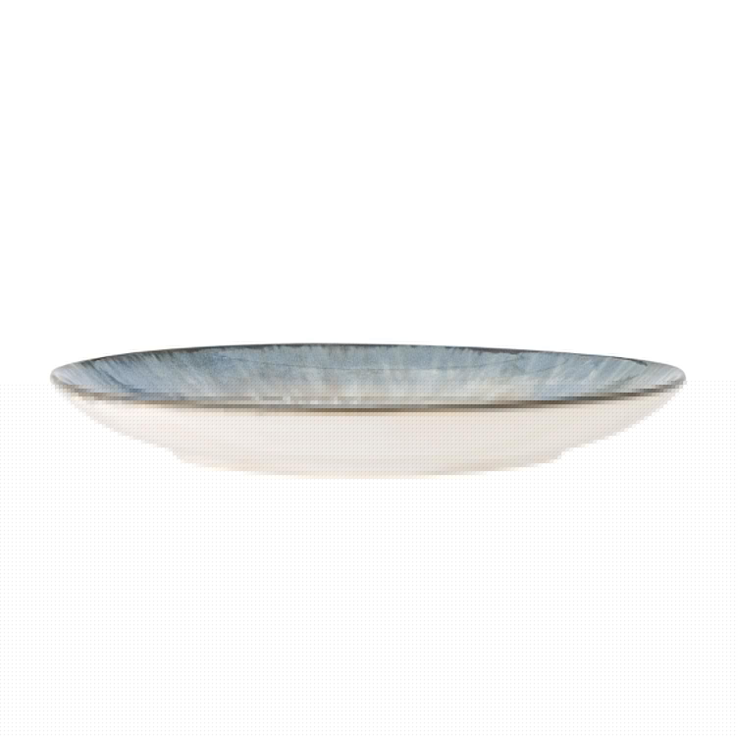 Der Calen Teller von Bloomingville, gefertigt aus blauem Steingut, besticht durch sein elegantes Design und seine Funktionalität.