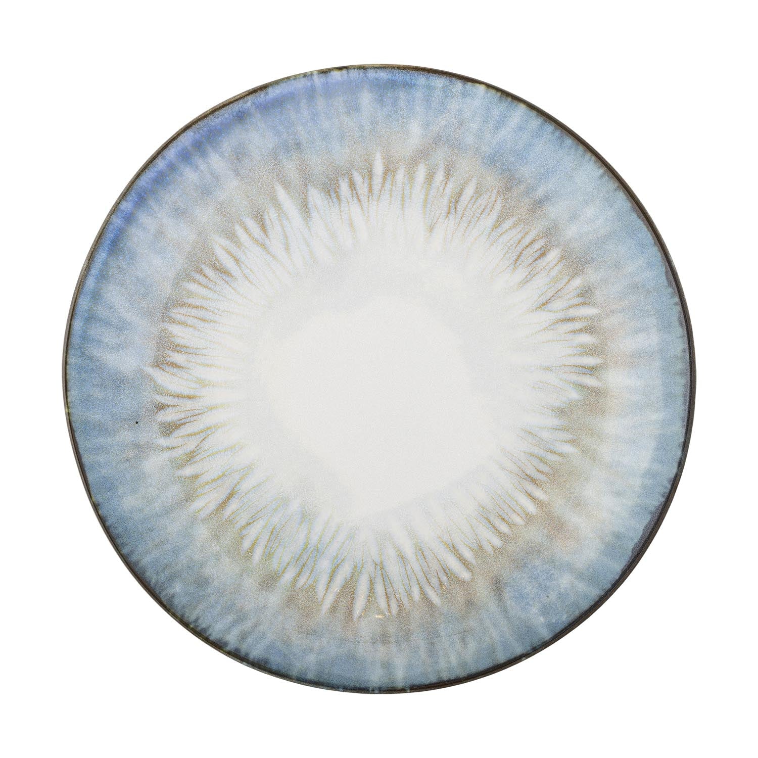 Der Calen Teller von Bloomingville aus blauem Steingut überzeugt mit stilvollem Design und vielseitiger Einsatzmöglichkeit.