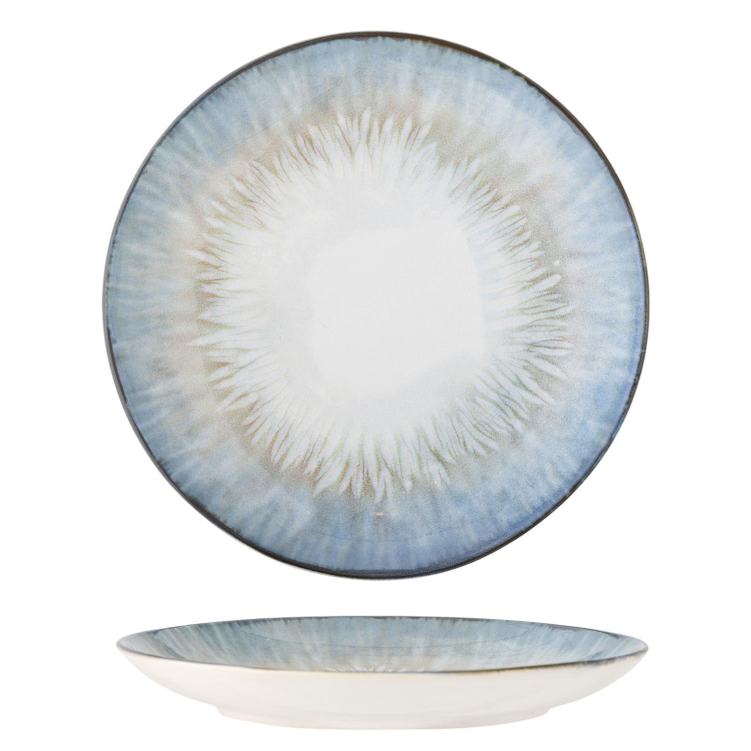 Der Calen Teller von Bloomingville, gefertigt aus blauem Steingut, besticht durch sein elegantes Design und seine Funktionalität.