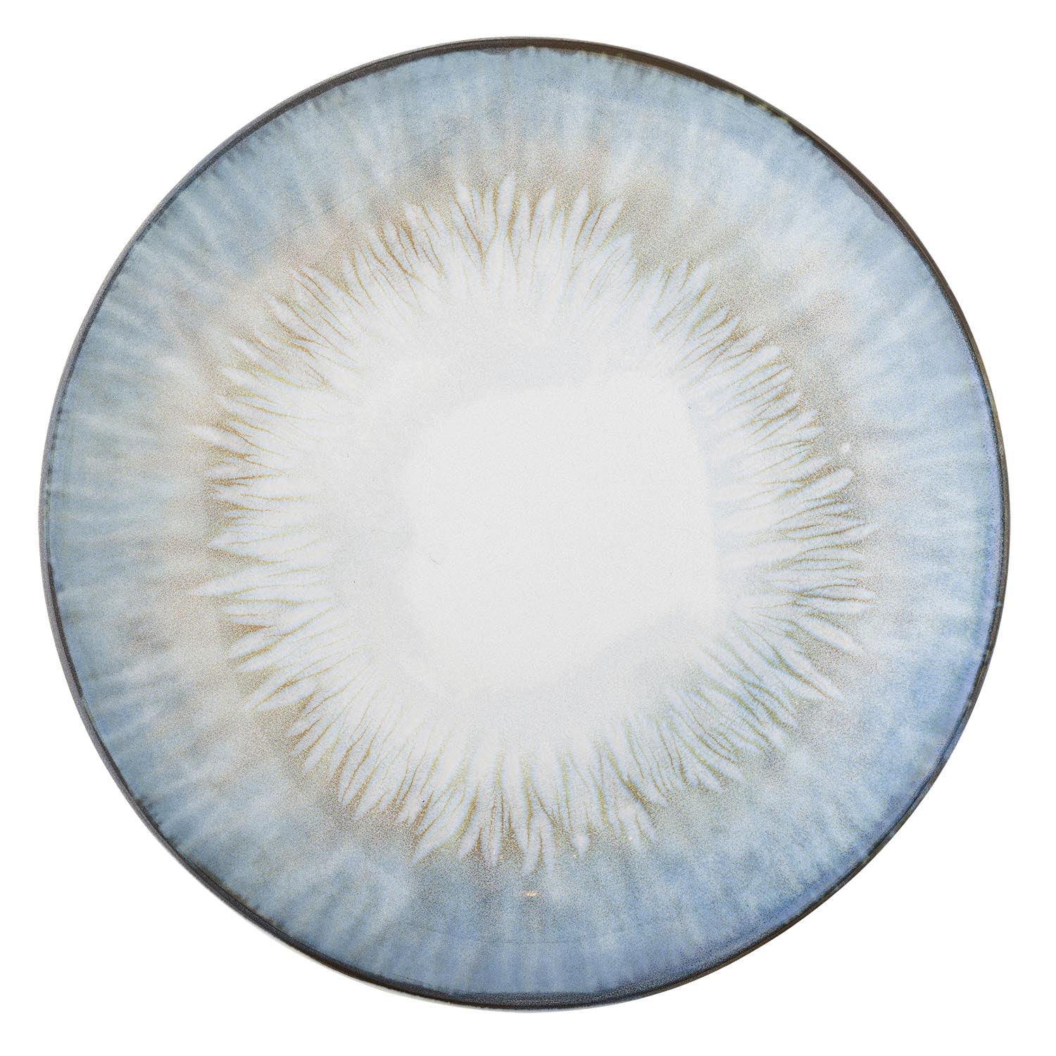 Der Calen Teller von Bloomingville, gefertigt aus blauem Steingut, besticht durch sein elegantes Design und seine Funktionalität.