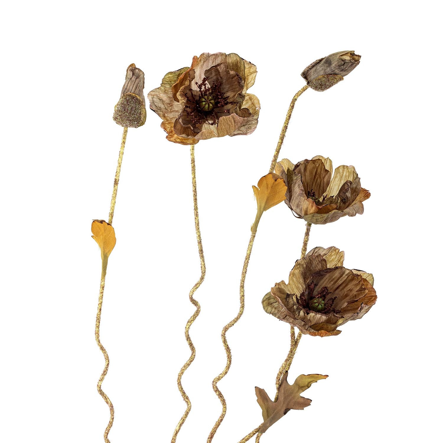 Künstlicher Poppy-Stiel in Braun von Bloomingville, ideal für stilvolle Dekorationen und langlebige, natürliche Akzente.