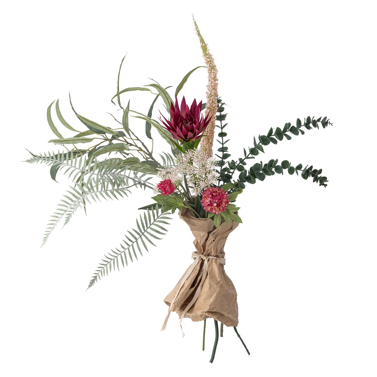Eleganter Crown Blumenstrauss von Bloomingville: Künstliche Blumen in Rot, langlebig und pflegeleicht, ideal für stilvolle Dekoration.