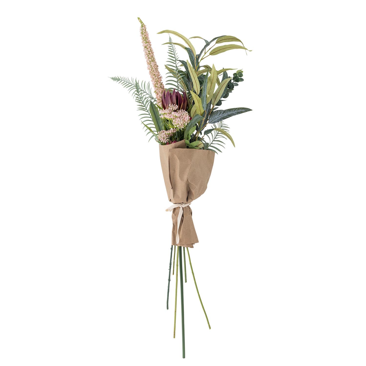 Ein stilvoller roter Kunstblumenstrauß von Bloomingville, ideal für zeitlose Dekoration und elegante Wohnraumgestaltung.