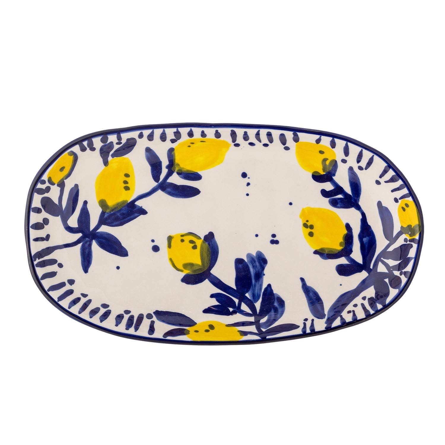 Die Maxima Servierplatte in Blau aus Steingut von Creative Collection vereint Eleganz und Funktionalität für Ihre Tischdekoration.