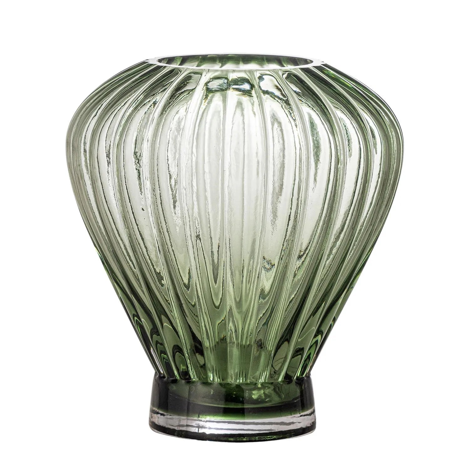 Die Reeve Vase in Grün von Creative Collection: Eleganz aus Glas, zeitloses Design, ideal für Blumen oder als Kunstobjekt.