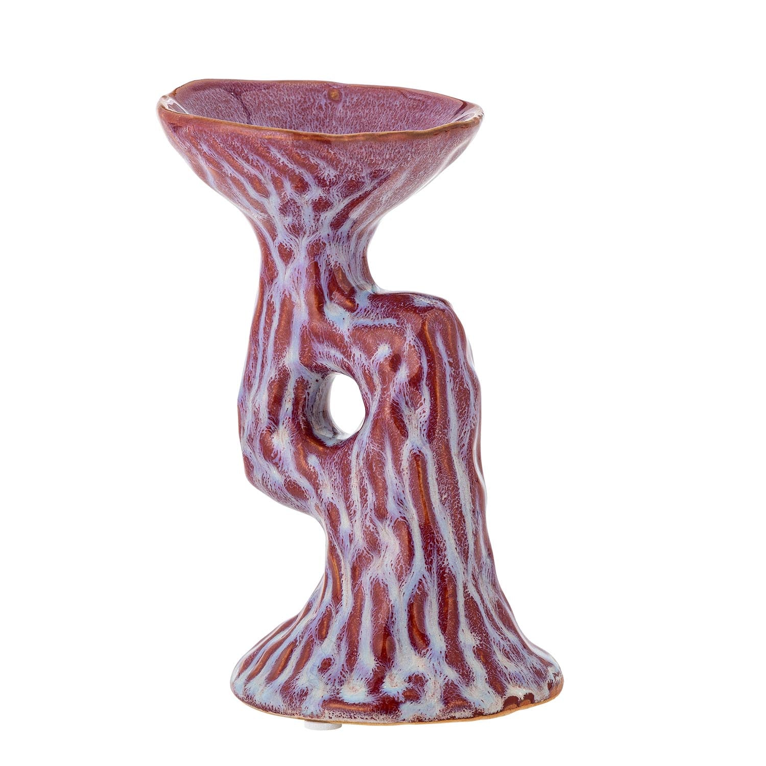 Der Ivalie Kerzenhalter aus pinkem Steingut von Bloomingville vereint modernes Design mit stilvoller Eleganz für Ihr Zuhause.